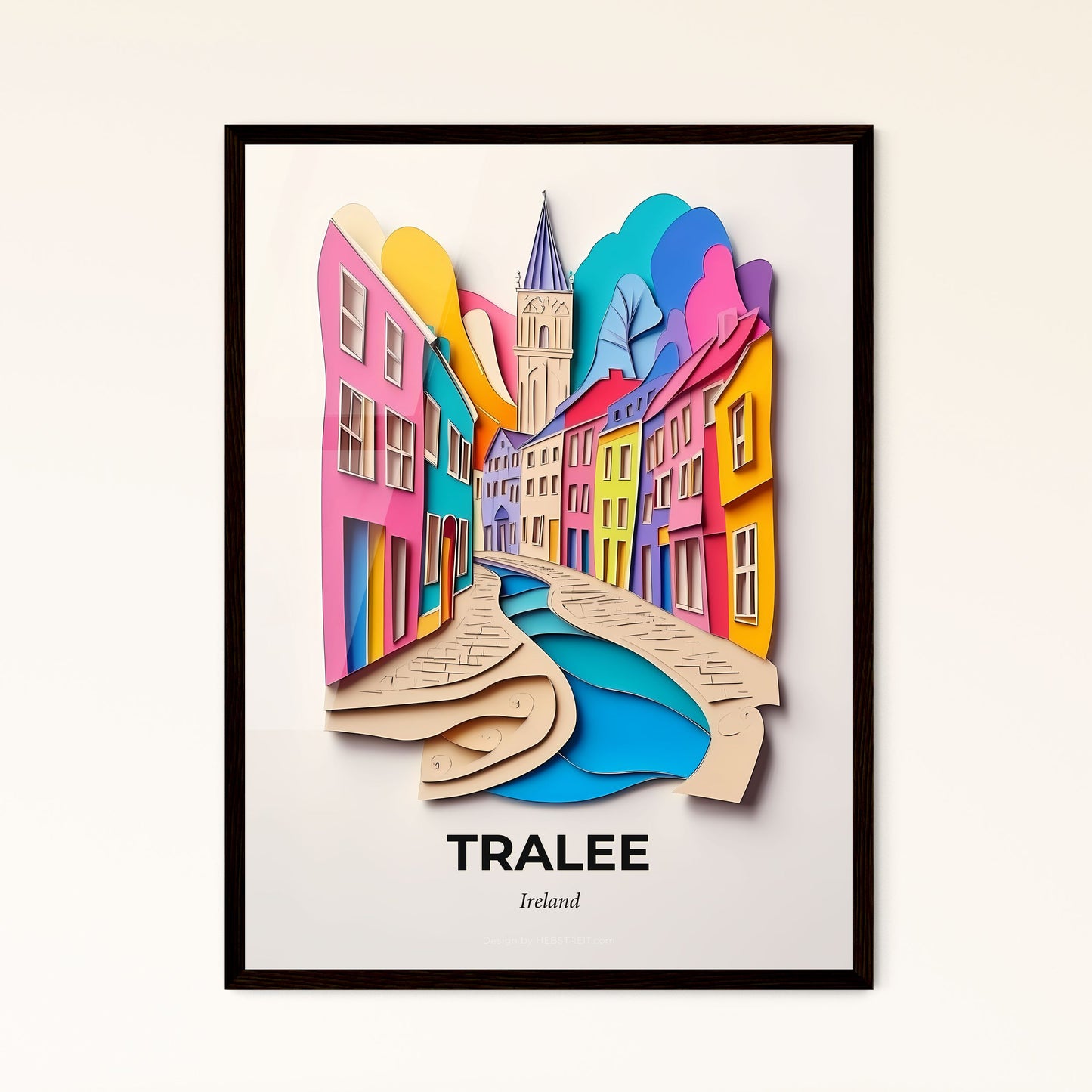 Vivid Tralee, Ireland - a paper cut of a city with a river