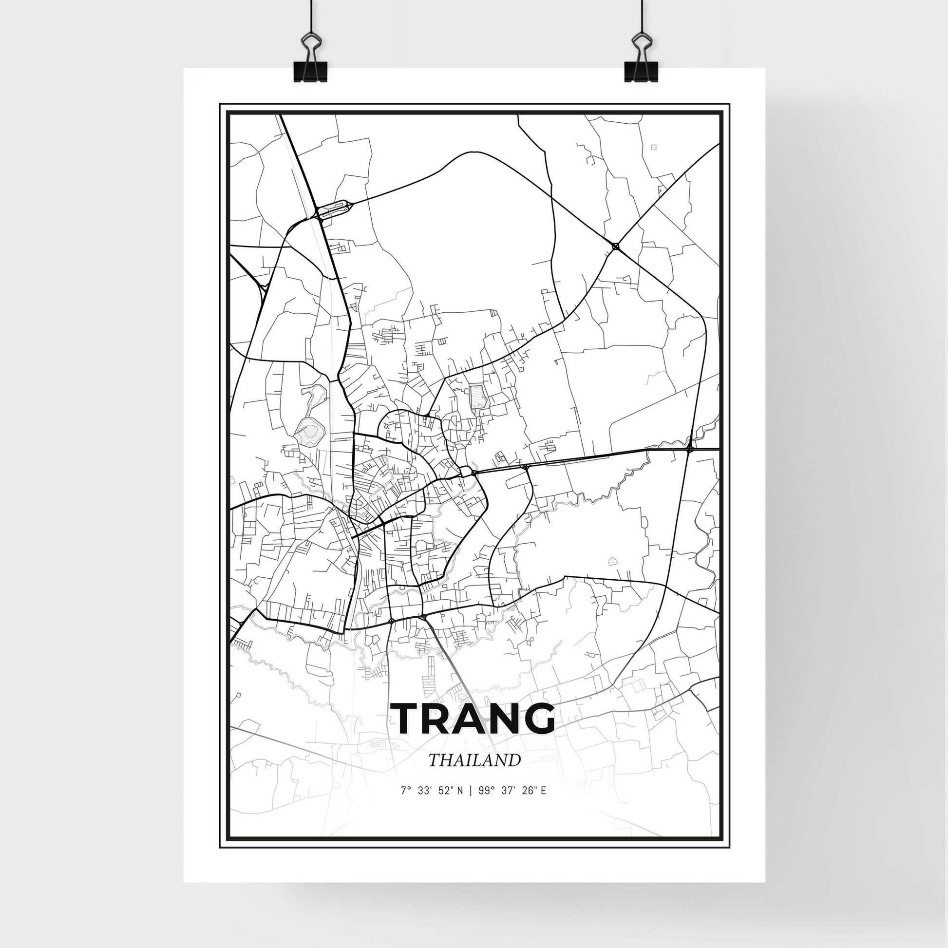 Trang Thailand - Premium City Map Poster