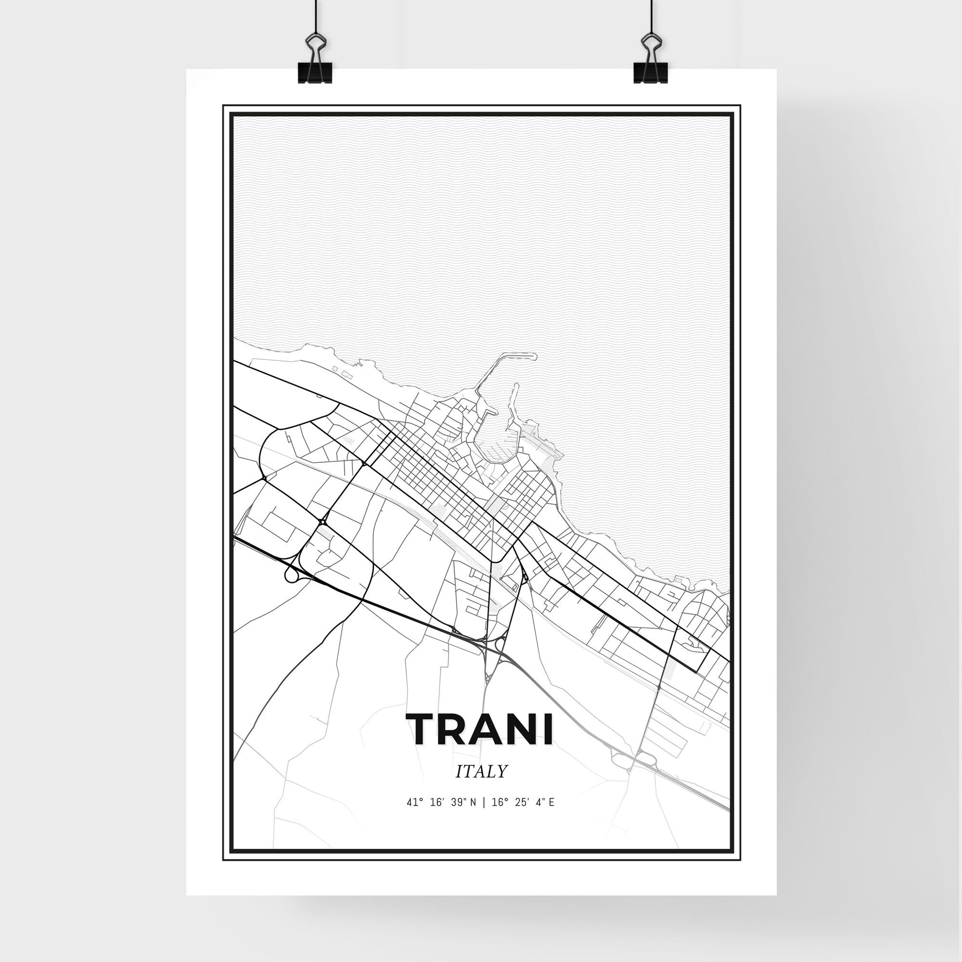 Trani Italy - Premium City Map Poster