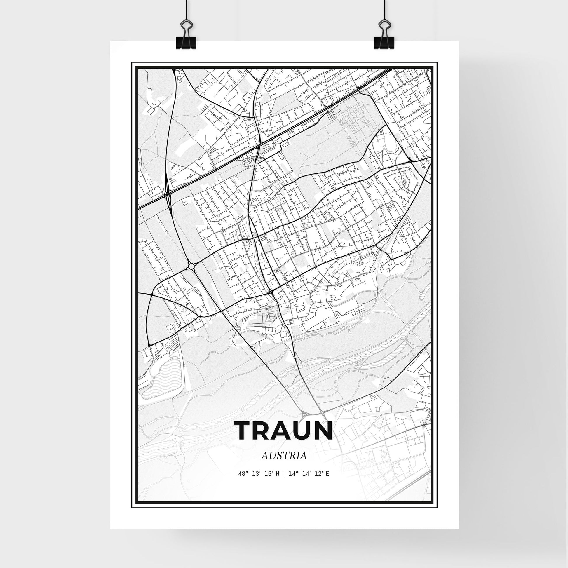 Traun Austria - Premium City Map Poster