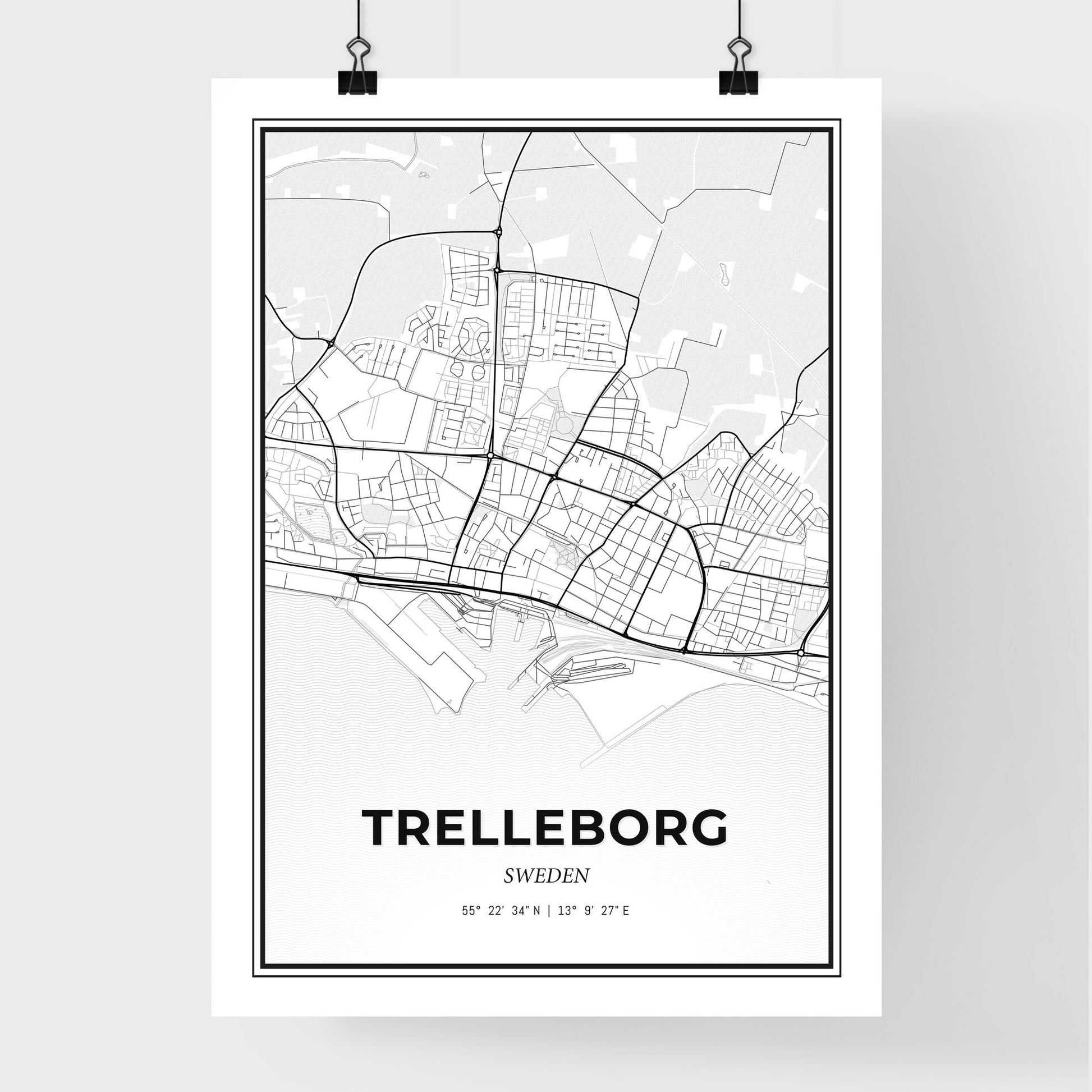 Trelleborg Sweden - Premium City Map Poster