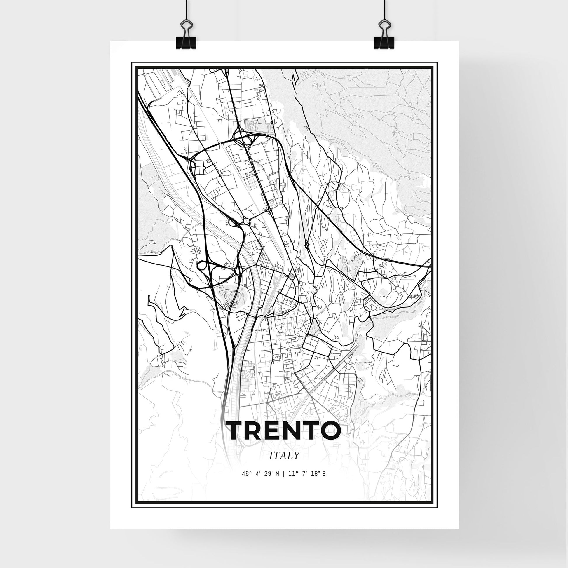 Trento Italy - Premium City Map Poster