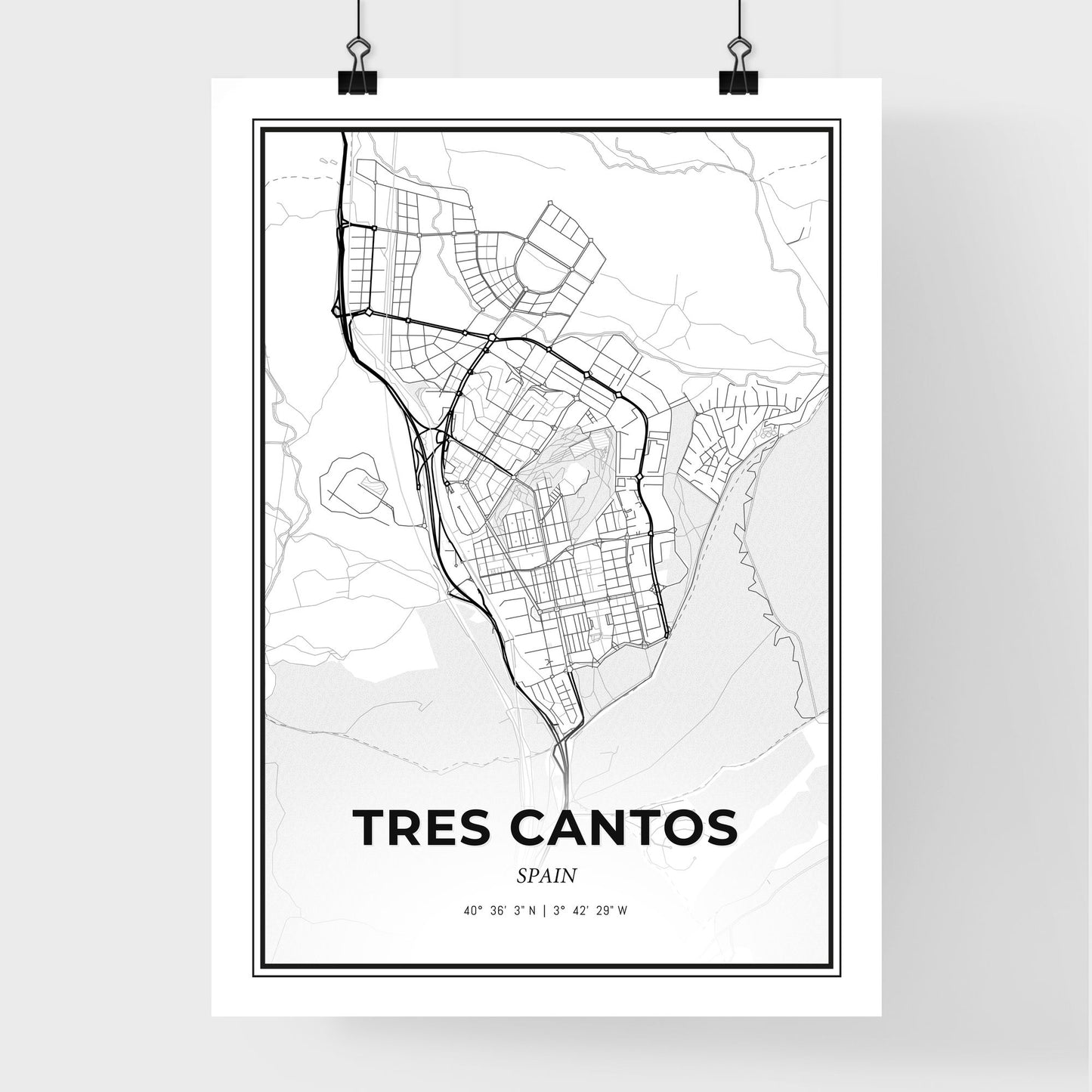 Tres Cantos Spain - Premium City Map Poster