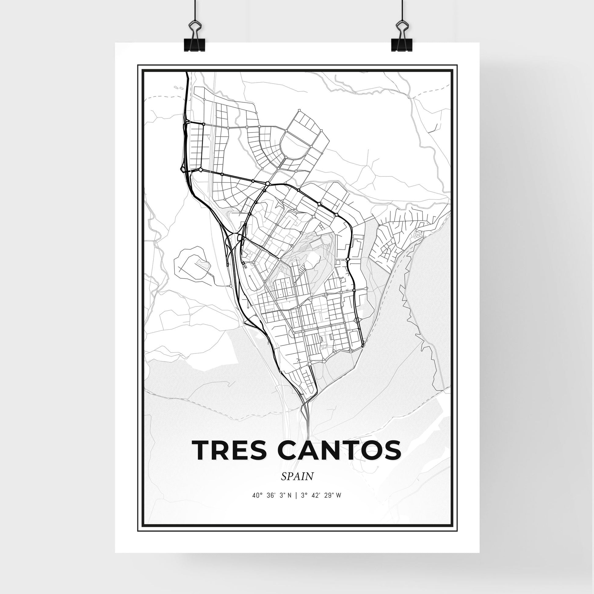 Tres Cantos Spain - Premium City Map Poster