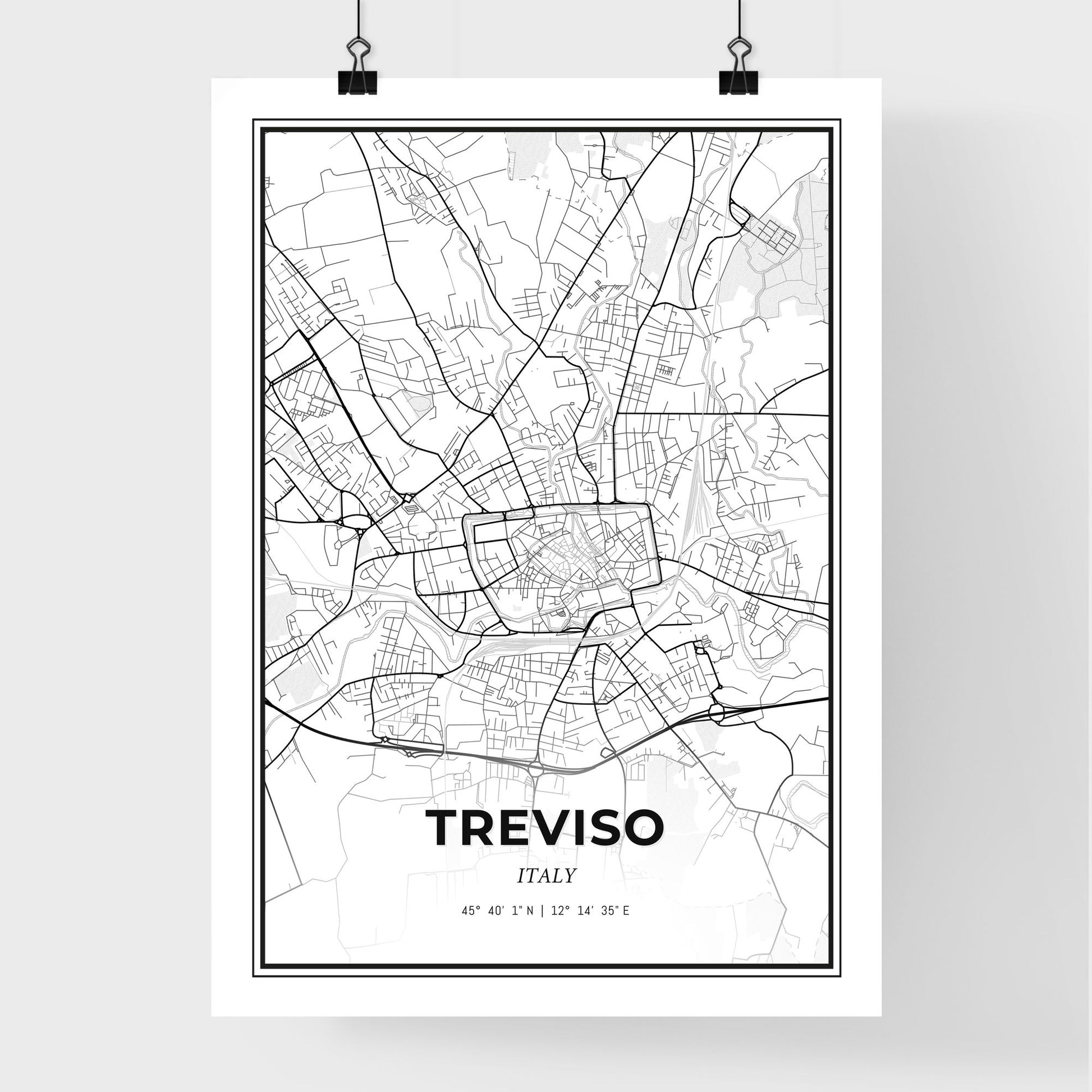 Treviso Italy - Premium City Map Poster