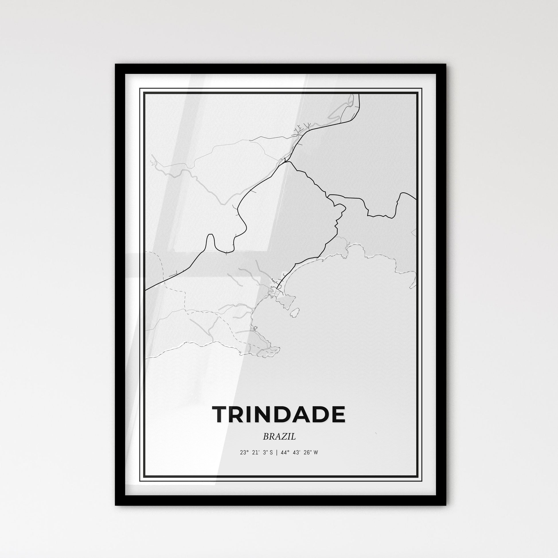 Trindade Brazil - Scandinavian Style City Map for Modern Home Decor