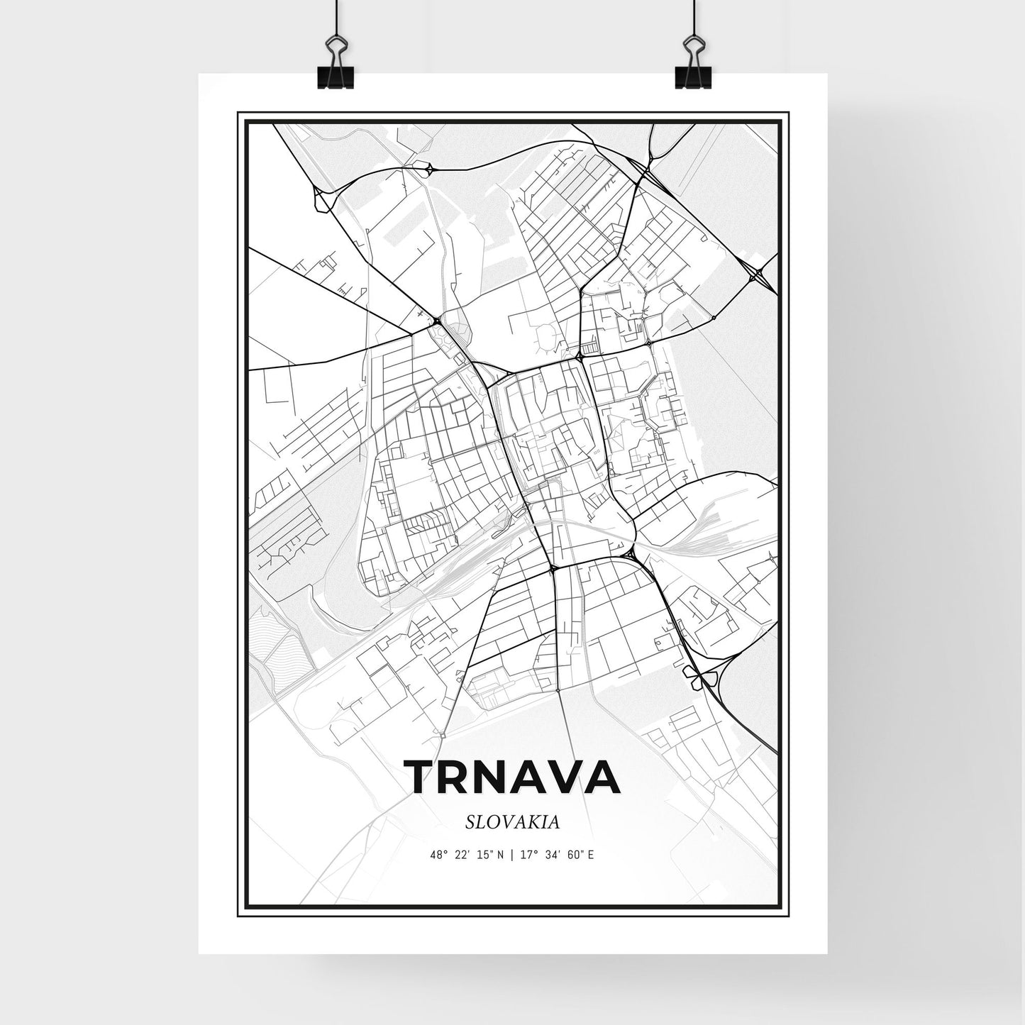 Trnava Slovakia - Premium City Map Poster