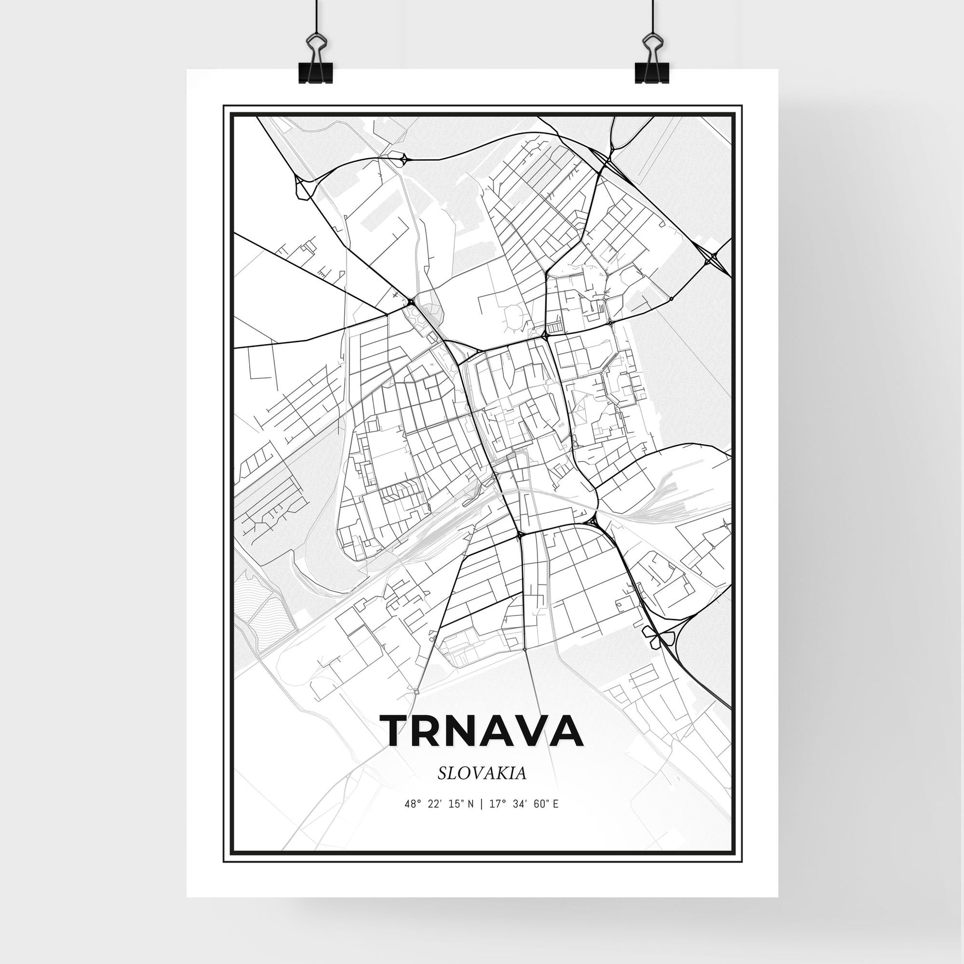 Trnava Slovakia - Premium City Map Poster