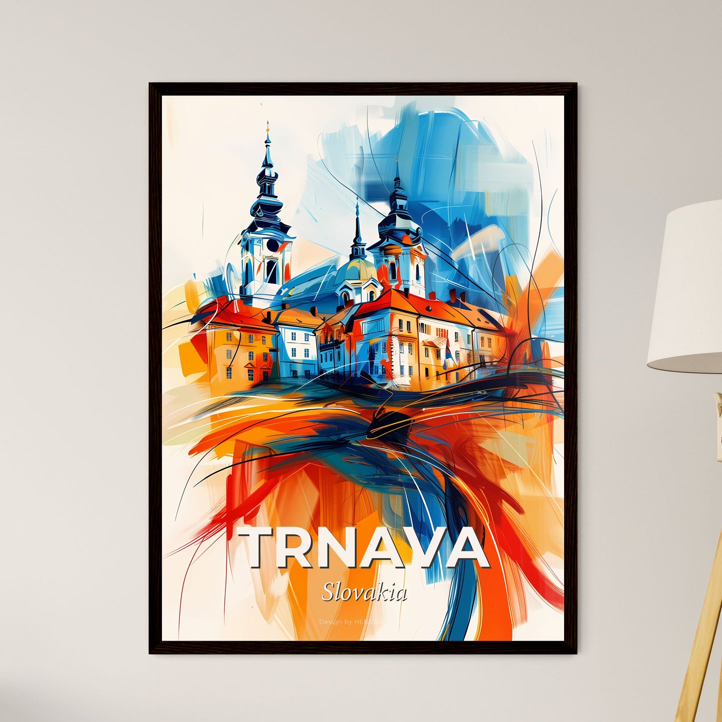 Vibrant Trnava, Slovakia - A Painting Of A Building