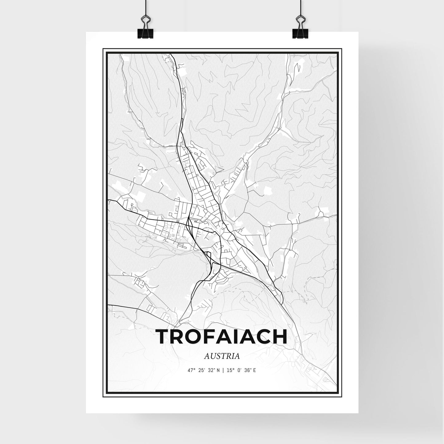 Trofaiach Austria - Premium City Map Poster