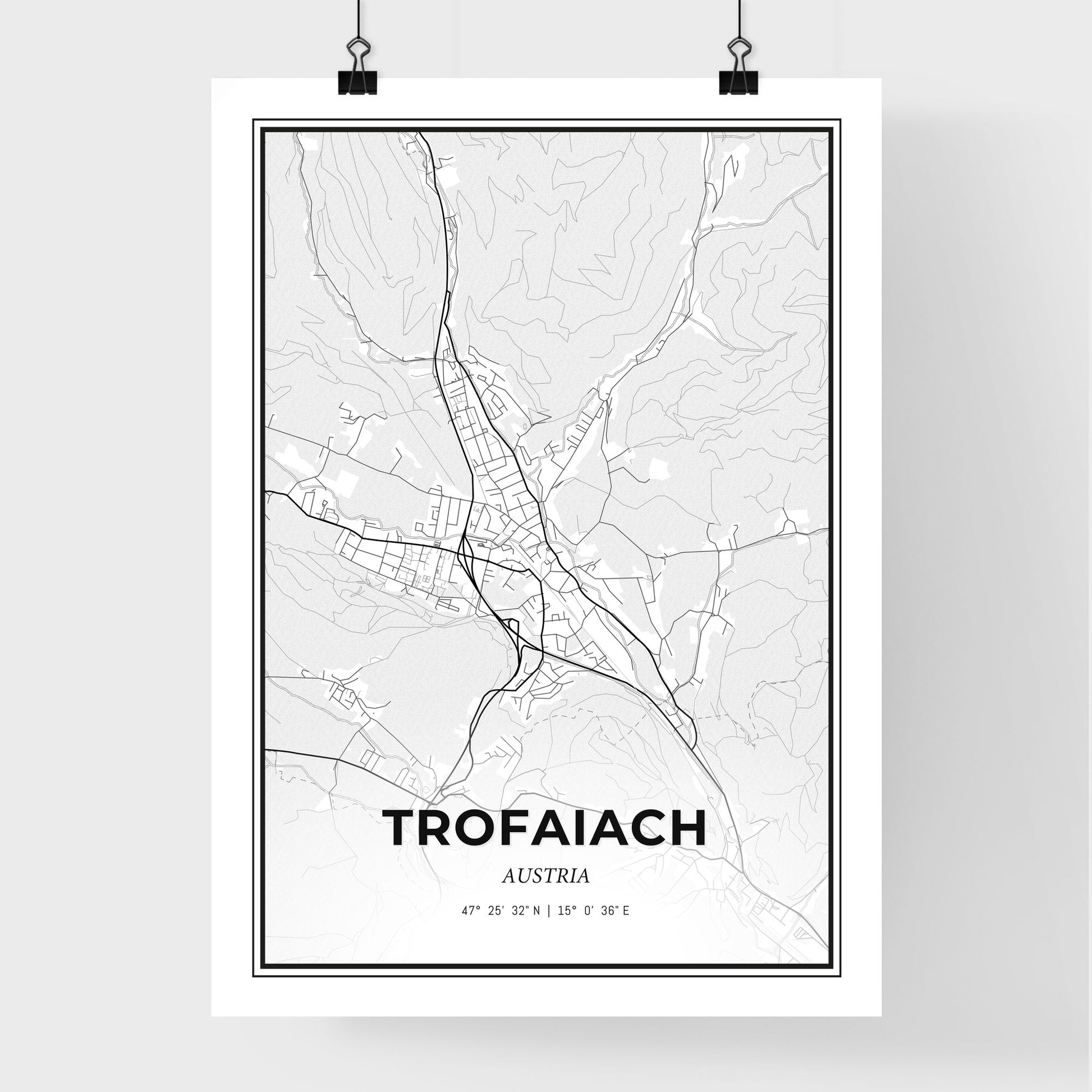 Trofaiach Austria - Premium City Map Poster