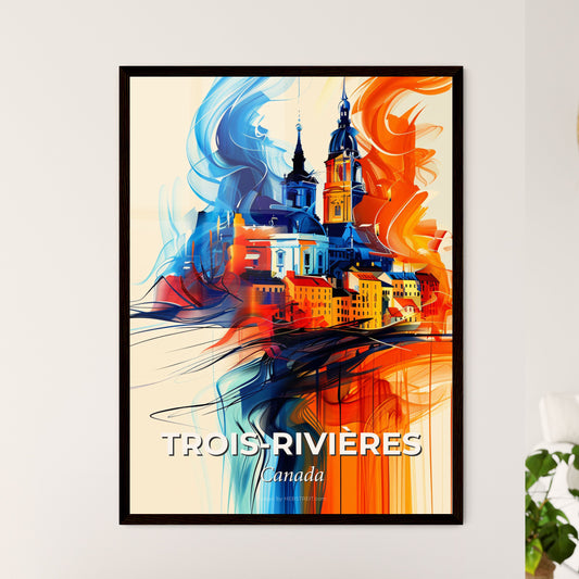 Vibrant Trois-Rivières, Canada - A Colorful Painting Of A City