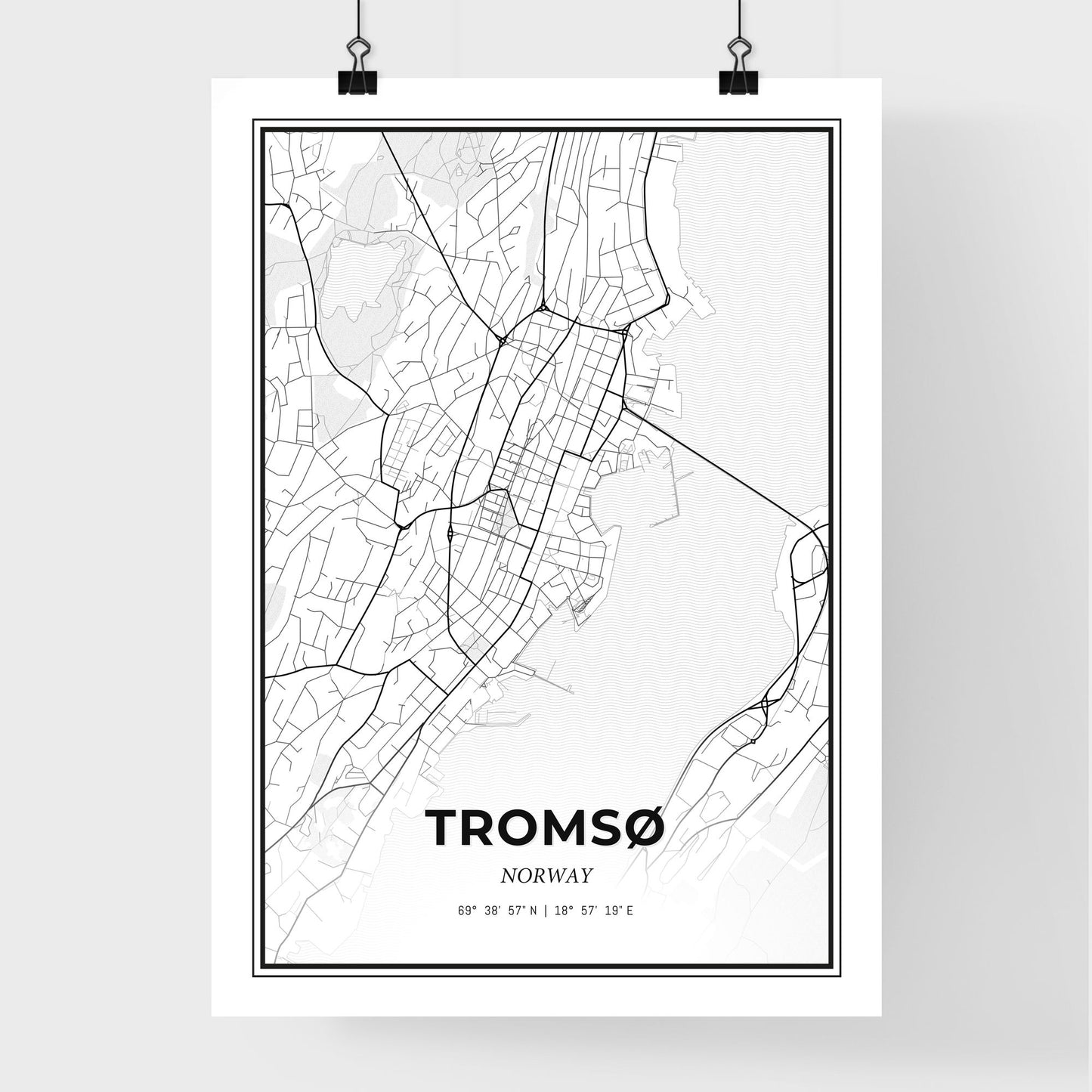 Tromsø Norway - Premium City Map Poster