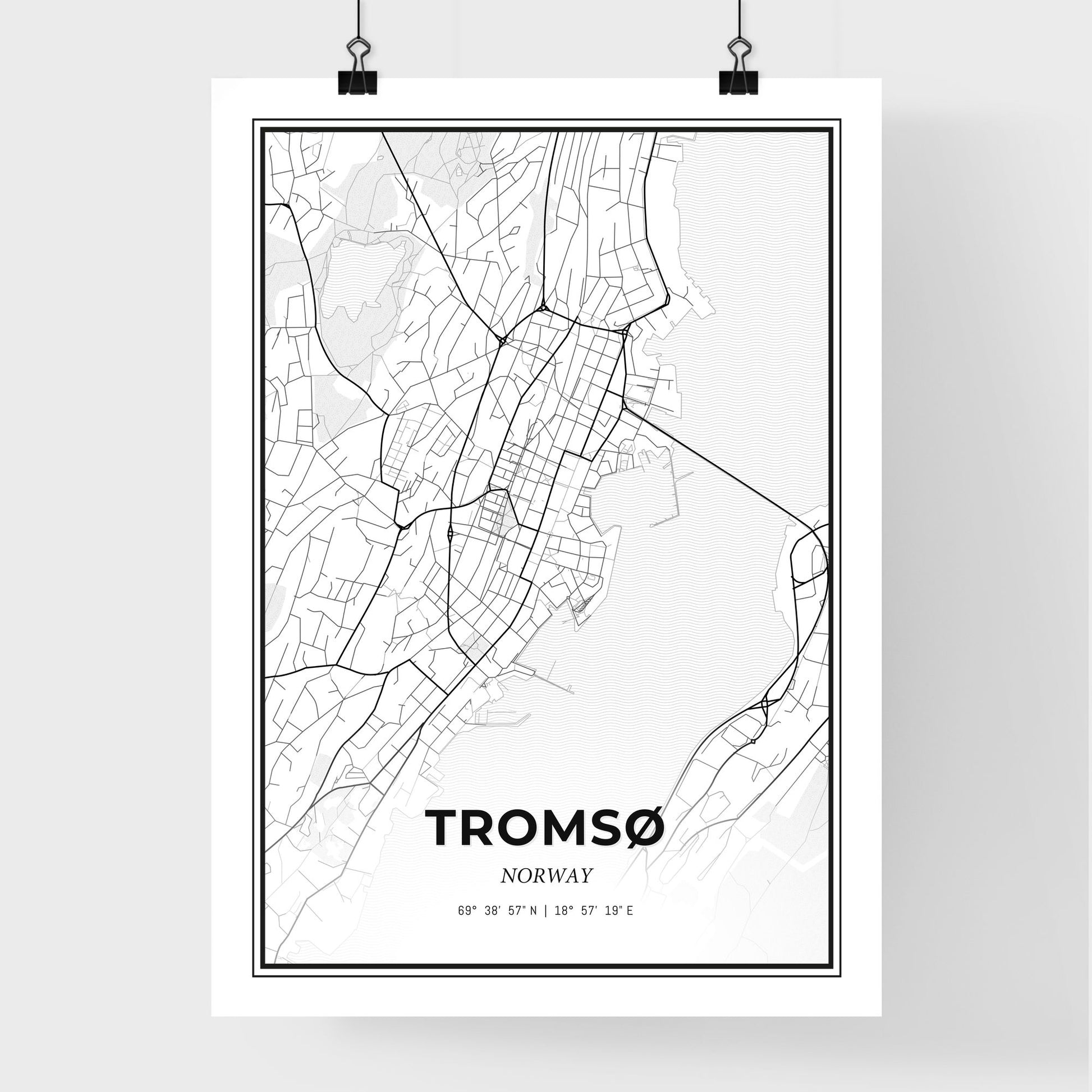 Tromsø Norway - Premium City Map Poster