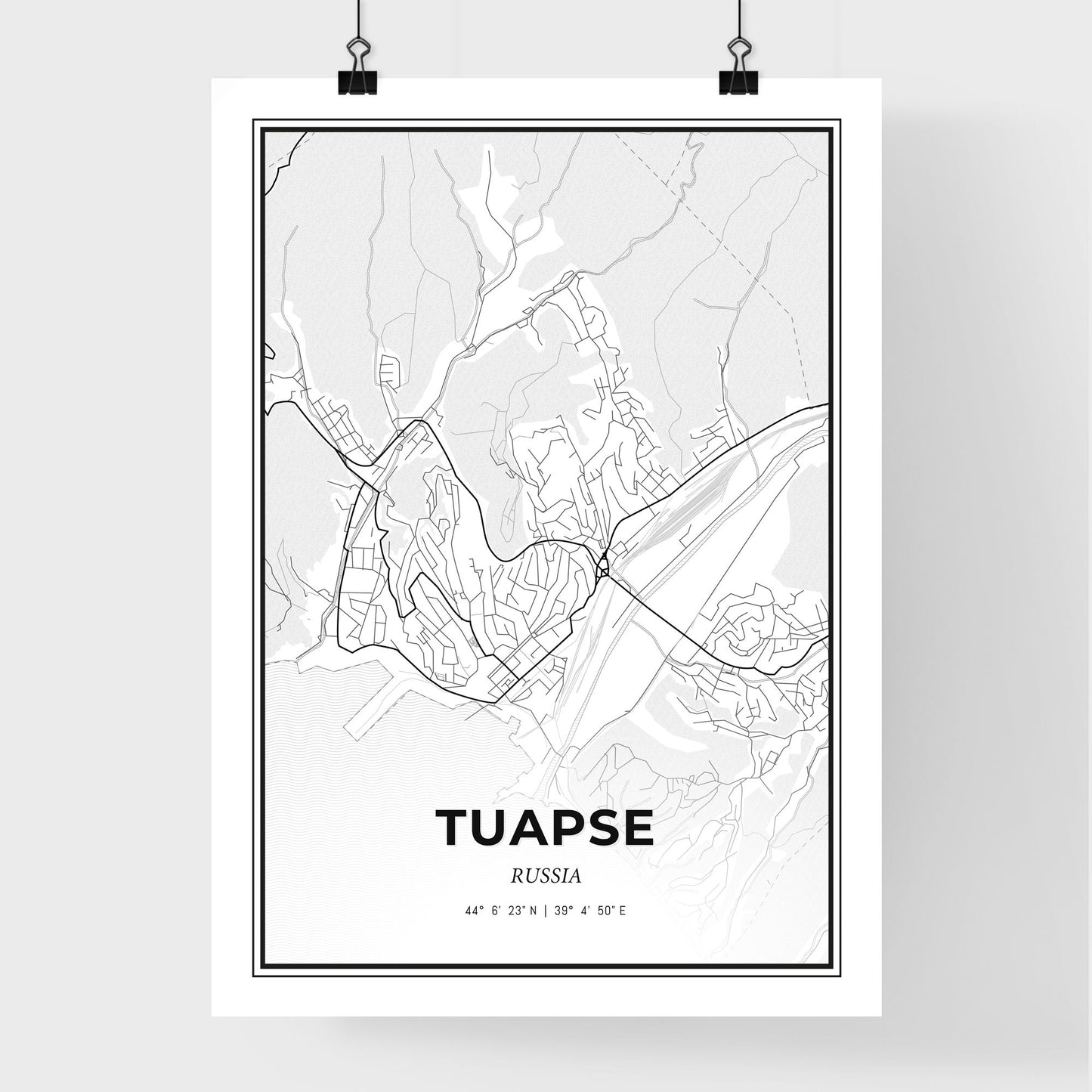 Tuapse Russia - Premium City Map Poster