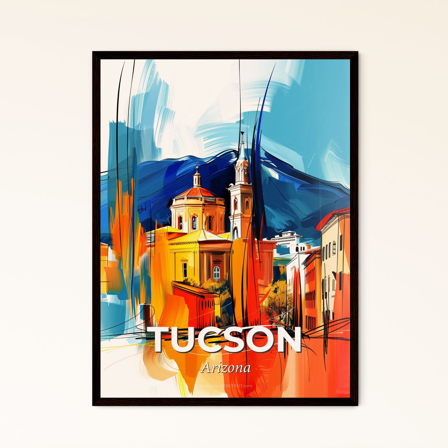 Vibrant Tucson, Arizona - A Painting Of A City