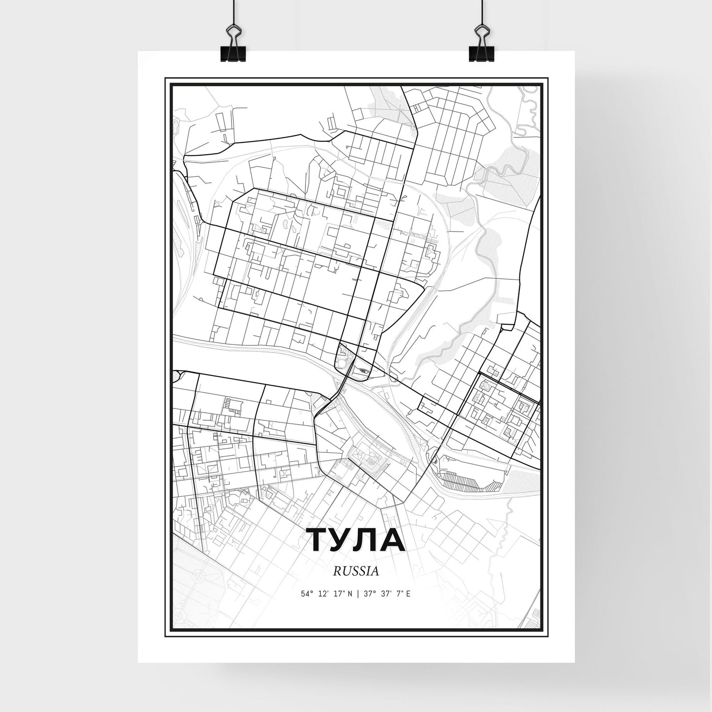 Tula Russia - Premium City Map Poster