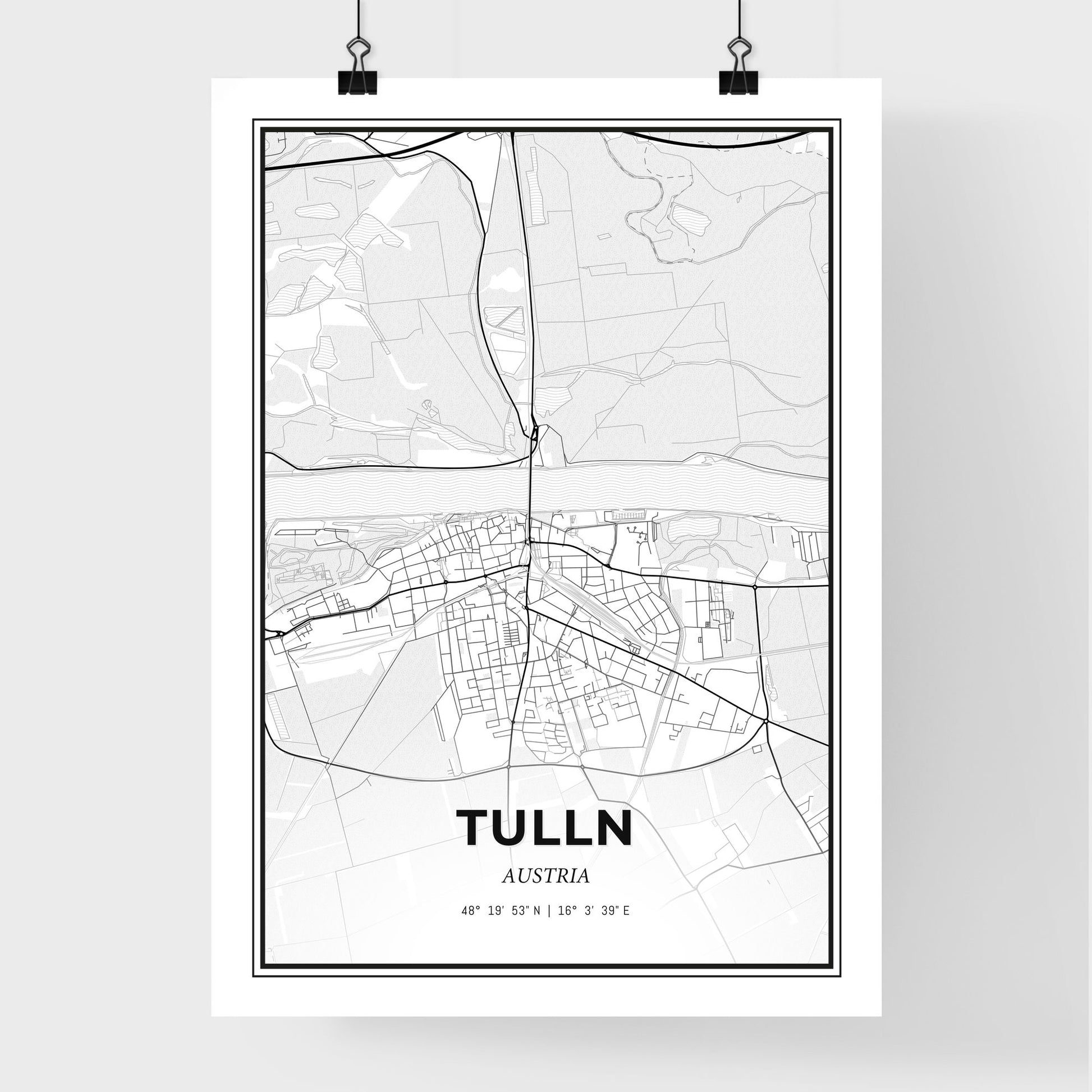 Tulln Austria - Premium City Map Poster