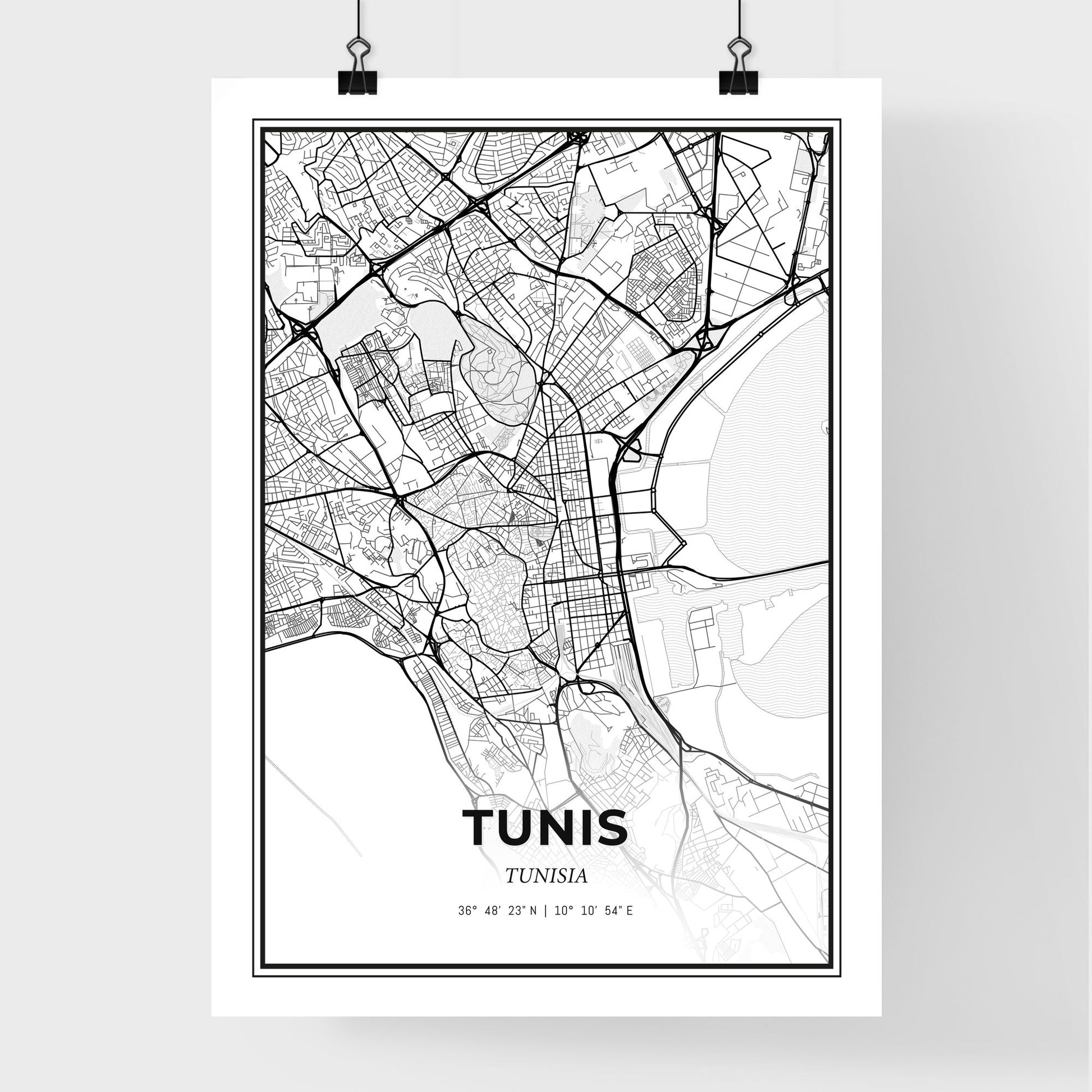 Tunis Tunisia - Premium City Map Poster