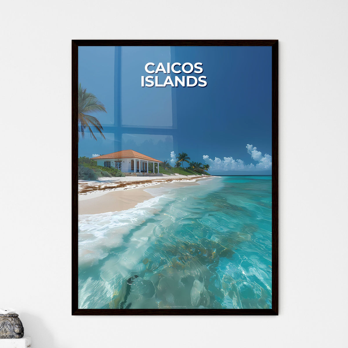Tranquil Beachside Masterpiece - Framed Art Print