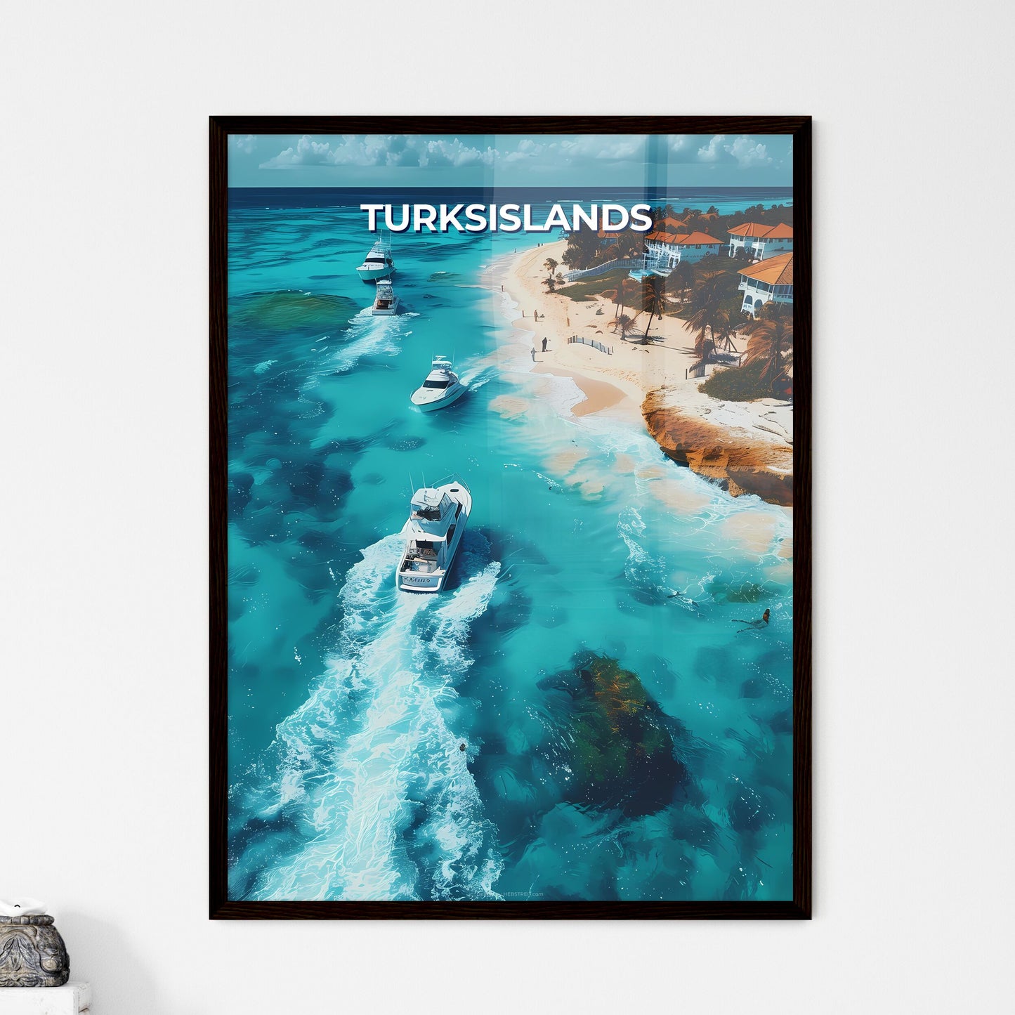 Turks and Caicos Islands - Framed Art Print