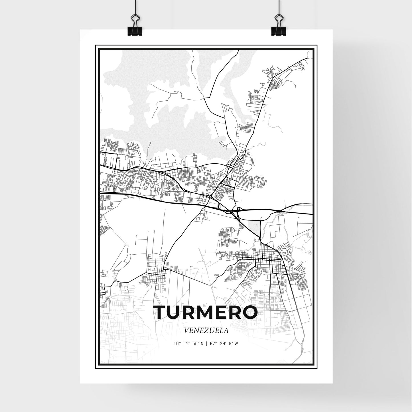 Turmero Venezuela - Premium City Map Poster