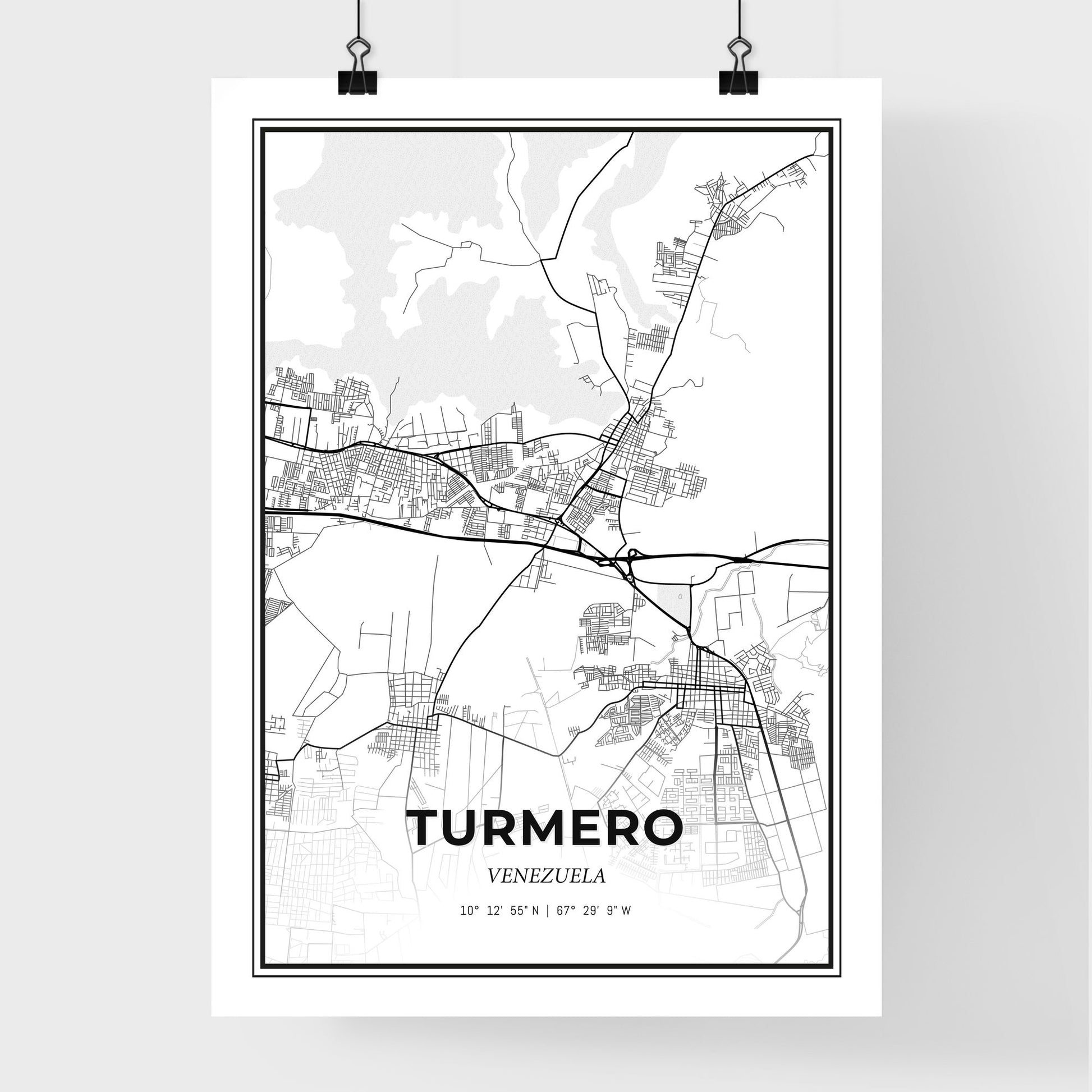 Turmero Venezuela - Premium City Map Poster