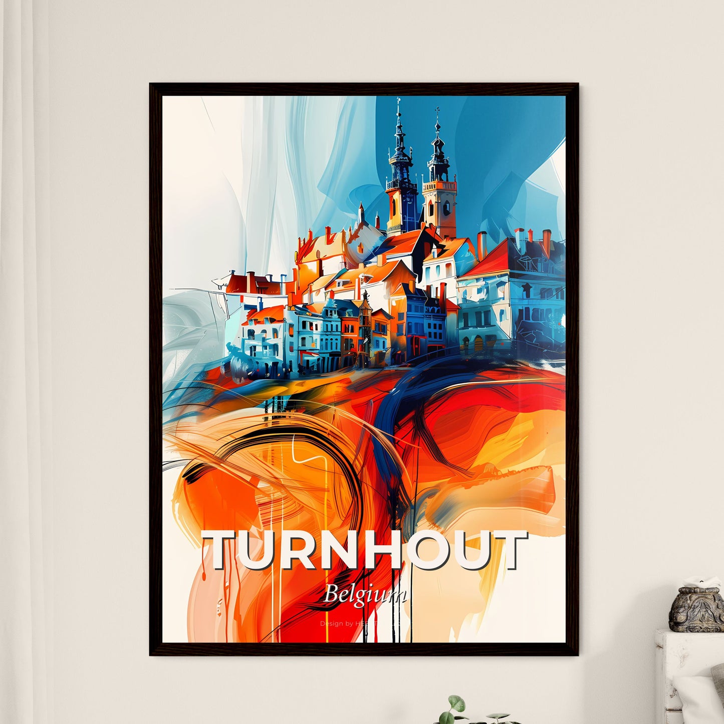 Vibrant Turnhout, Belgium - A Painting Of A City