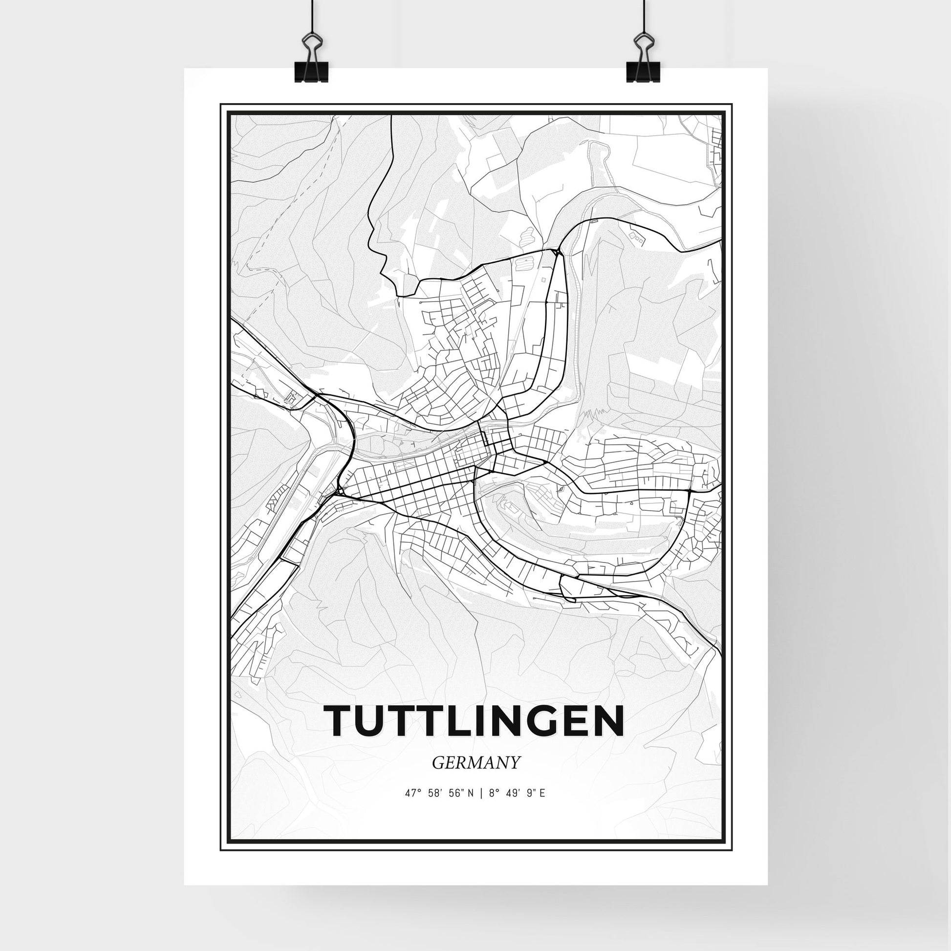 Tuttlingen Germany - Premium City Map Poster