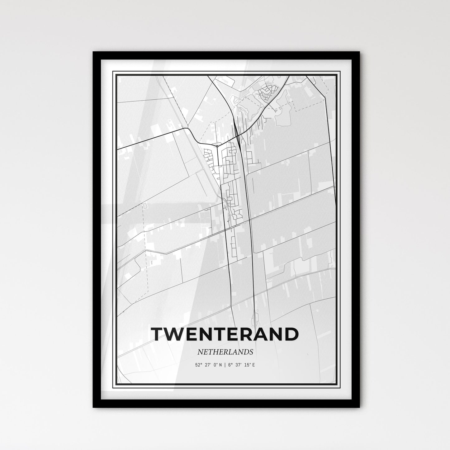  Twenterand Netherlands - Scandinavian Style City Map for Modern Home Decor