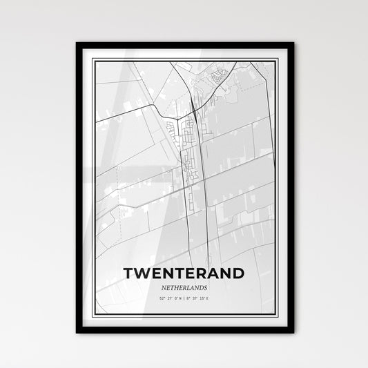  Twenterand Netherlands - Scandinavian Style City Map for Modern Home Decor