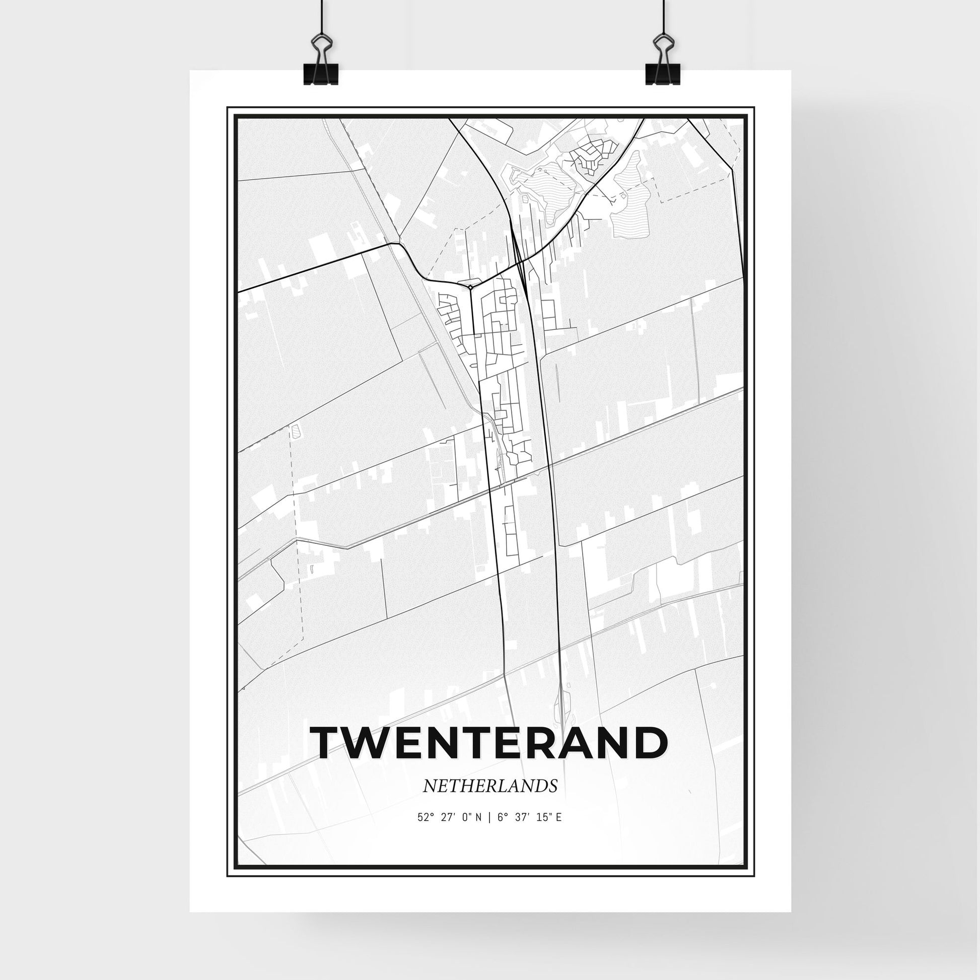  Twenterand Netherlands - Premium City Map Poster