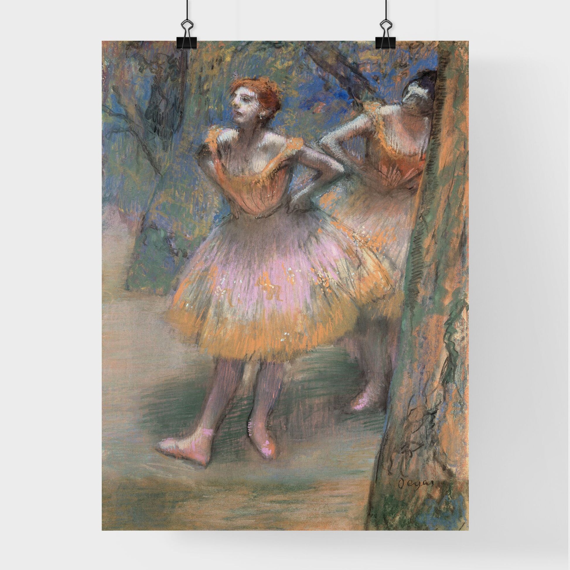 Two Dancers by Edgar Degas Poster