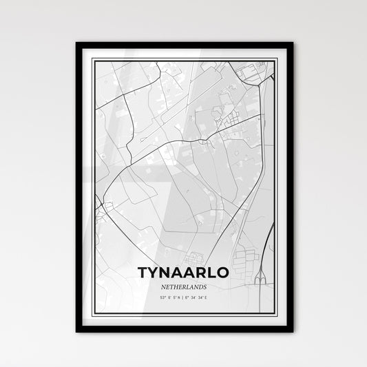  Tynaarlo Netherlands - Scandinavian Style City Map for Modern Home Decor