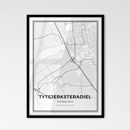  Tytsjerksteradiel Netherlands - Scandinavian Style City Map for Modern Home Decor