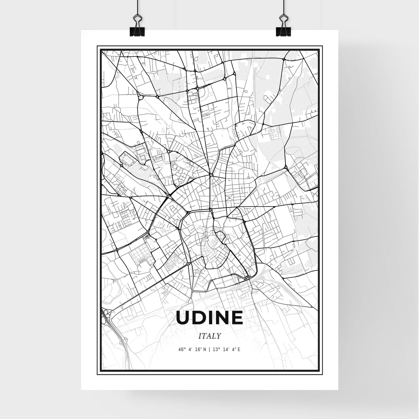 Udine Italy - Premium City Map Poster