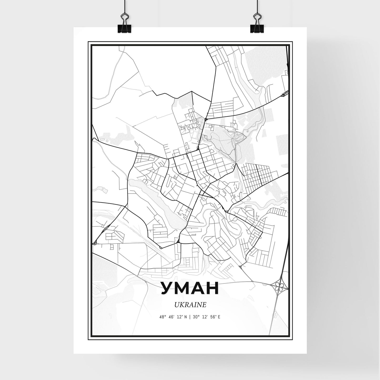 Uman Ukraine - Premium City Map Poster