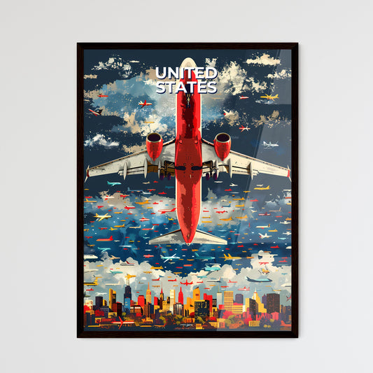 Colorful Cityscape Artwork Digital Painting  - Framed Art Print