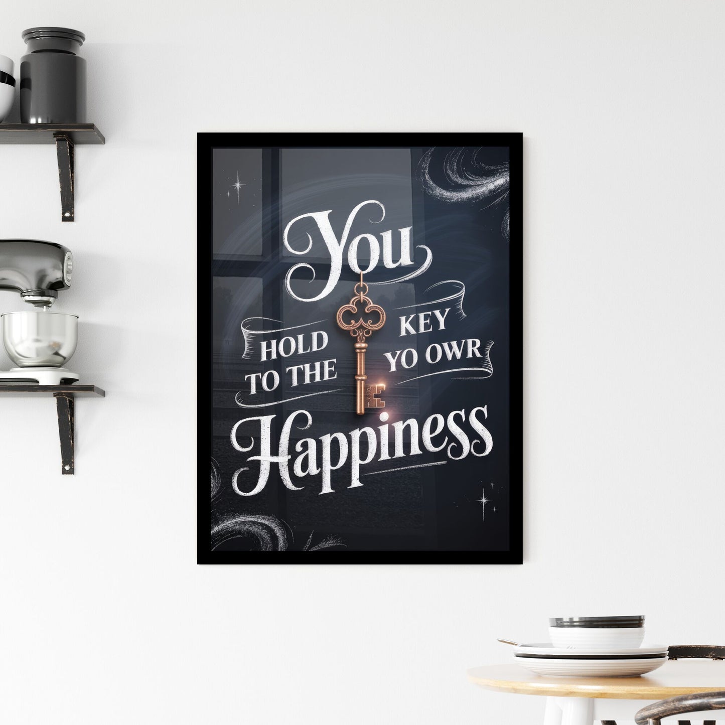 Unlock Your Happiness: You Hold the Key to Your Own Joy and Fulfillment. Framed Print