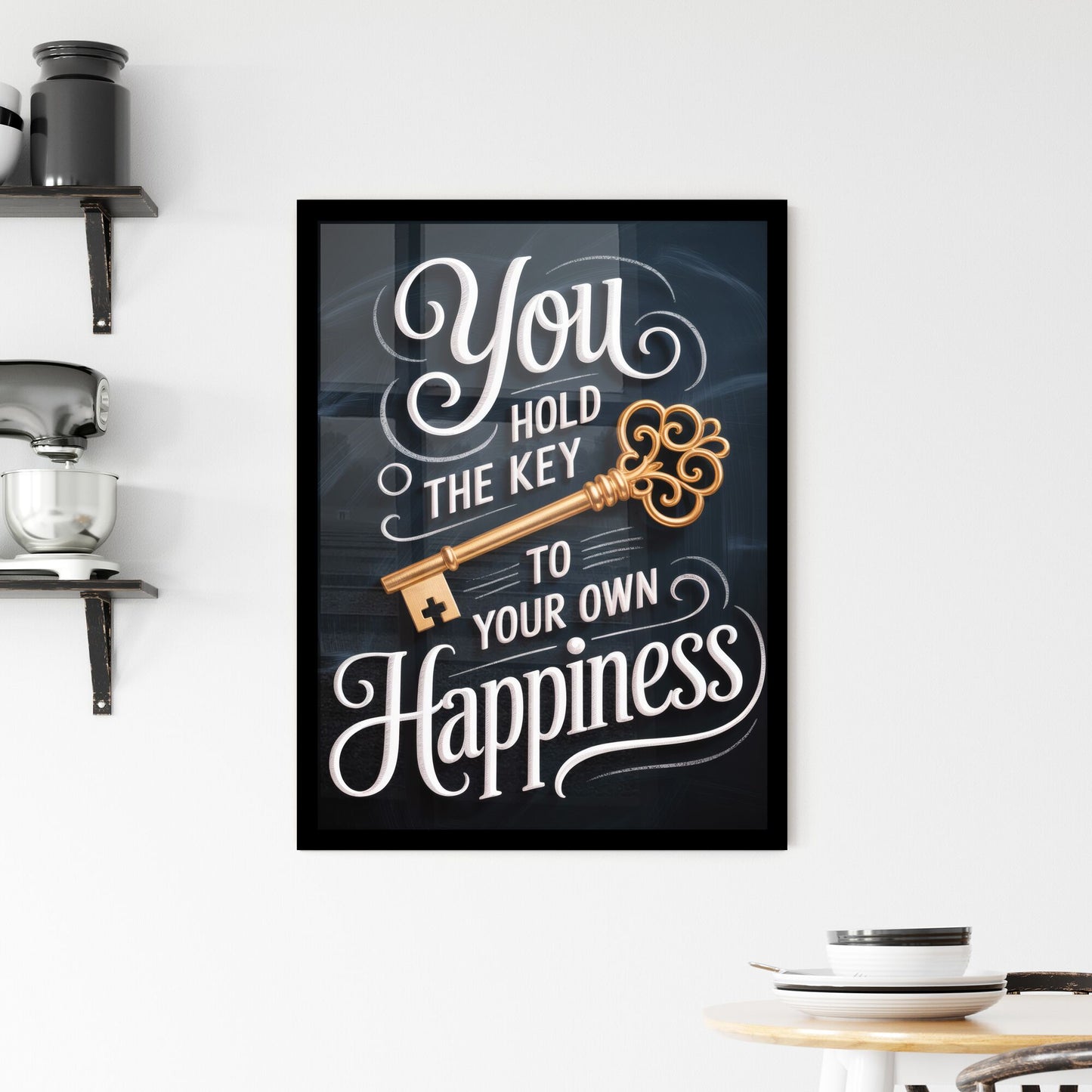 Unlock Your Potential: You Hold the Key to Your Own Happiness Framed Print