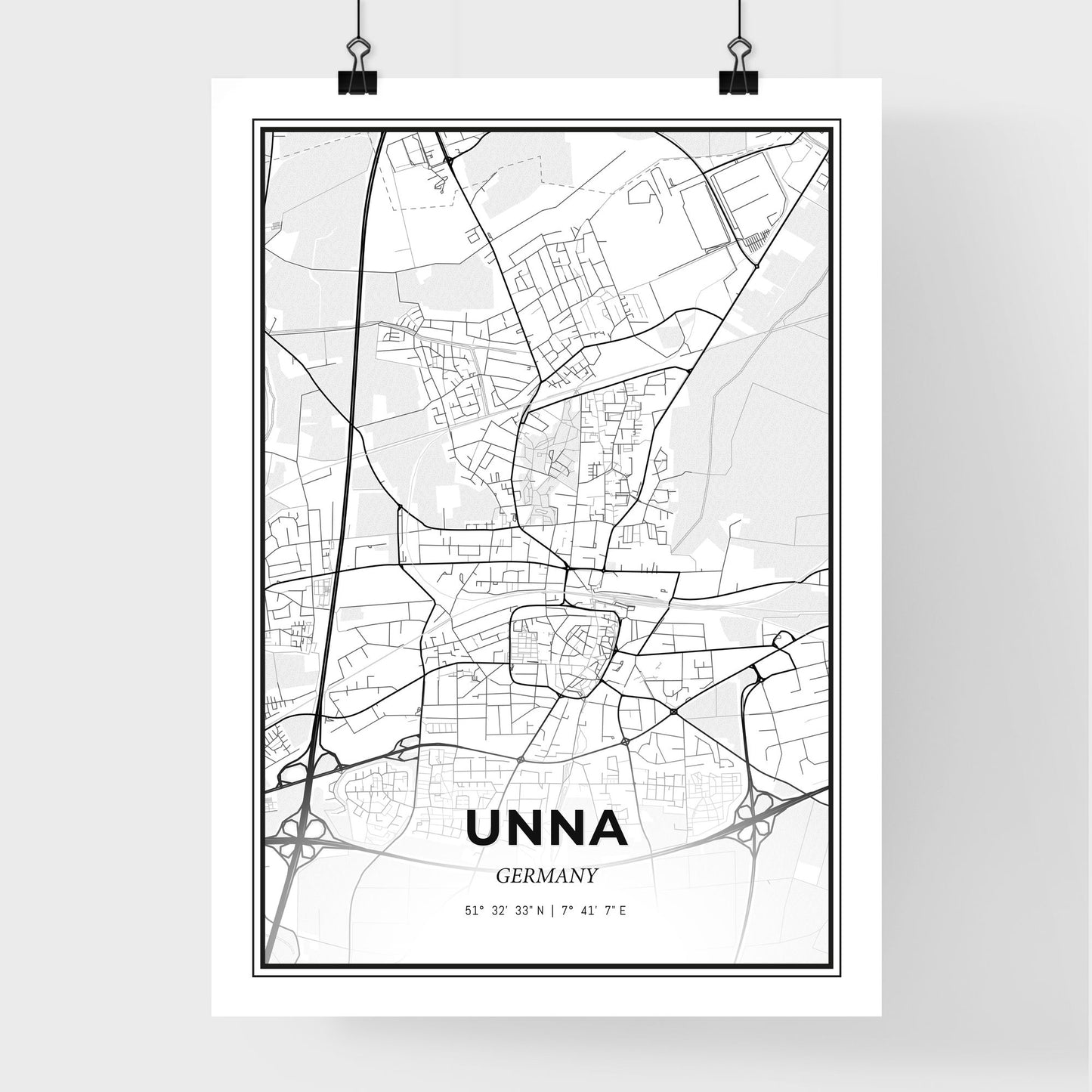 Unna Germany - Premium City Map Poster