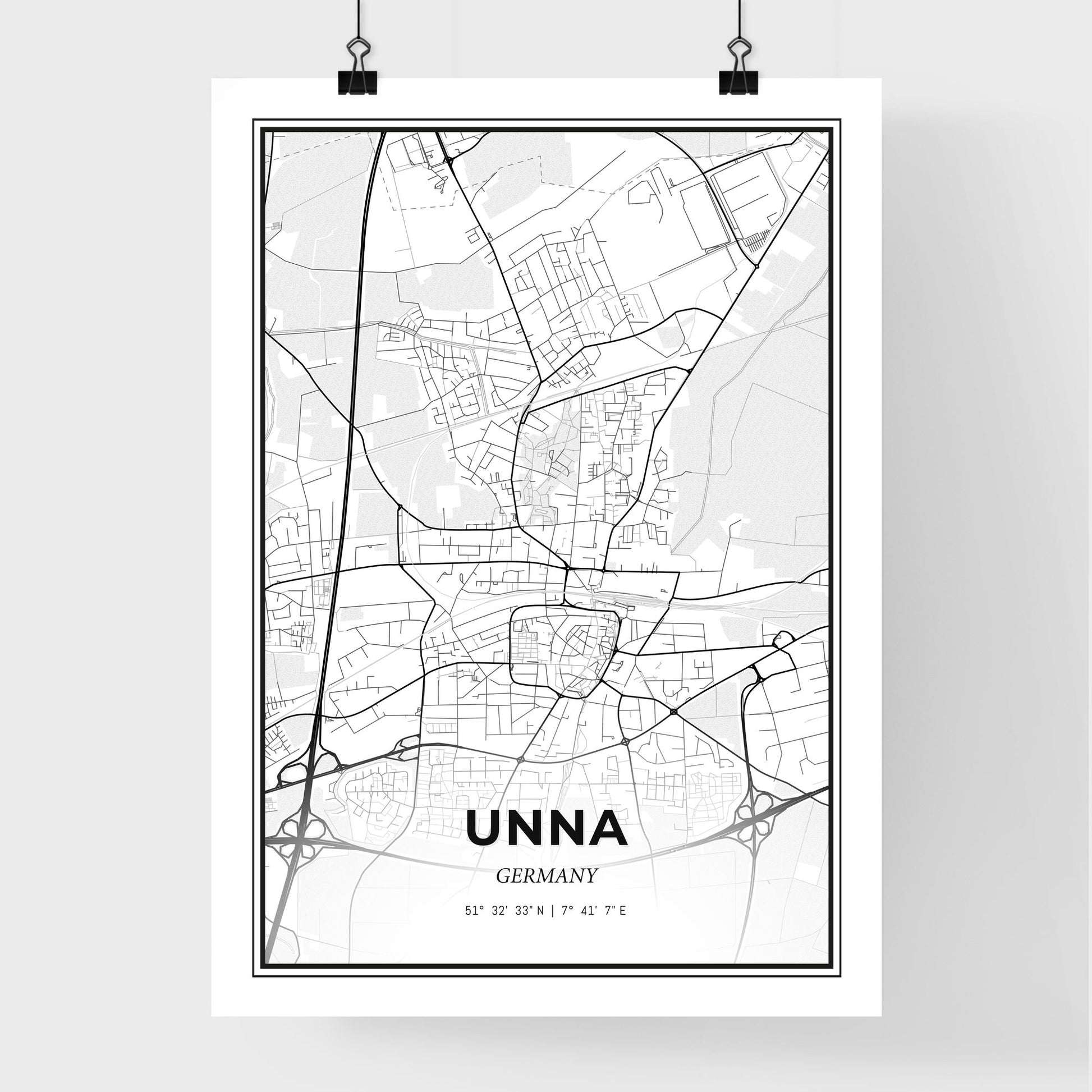 Unna Germany - Premium City Map Poster