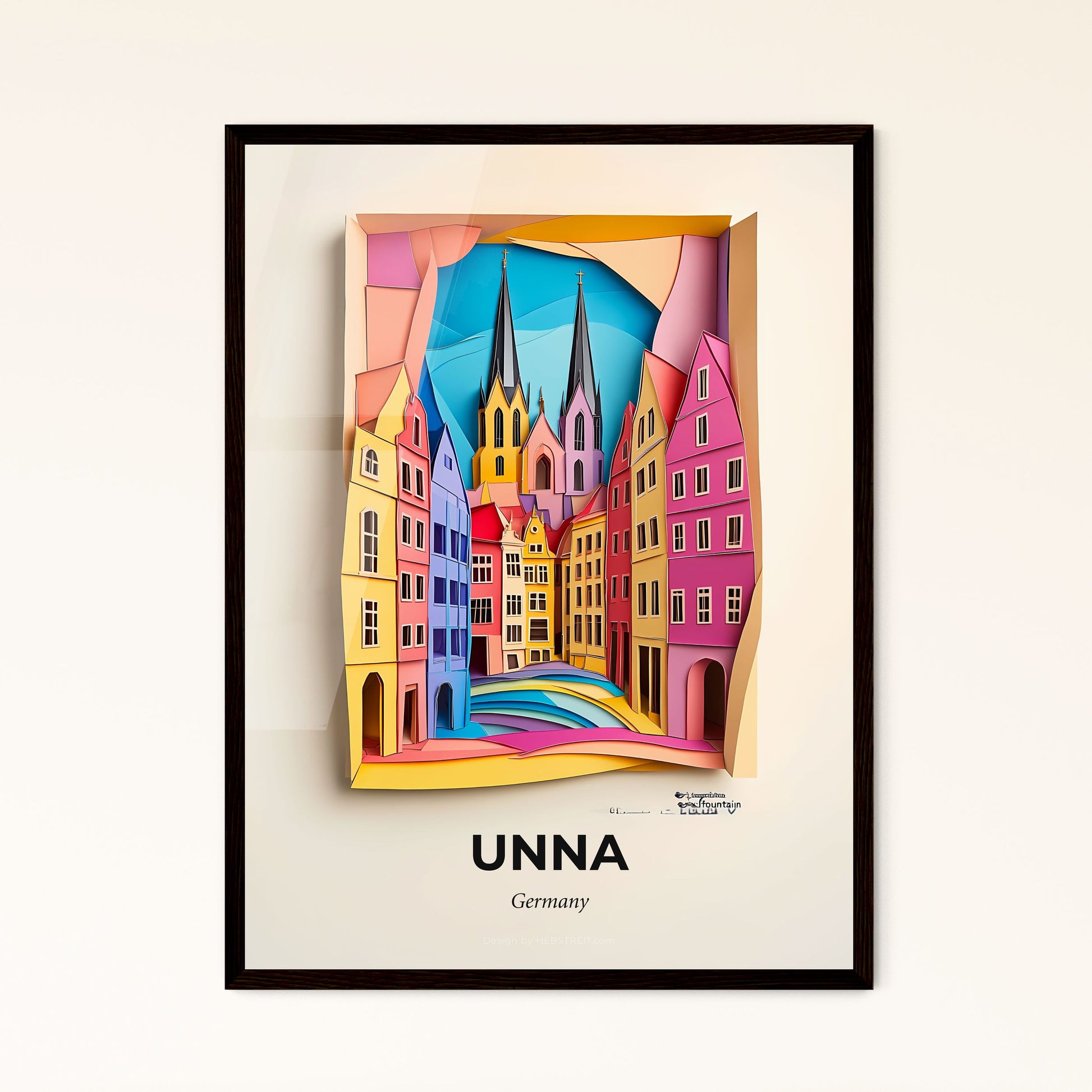 Vivid Unna, Germany - a city with a bridge