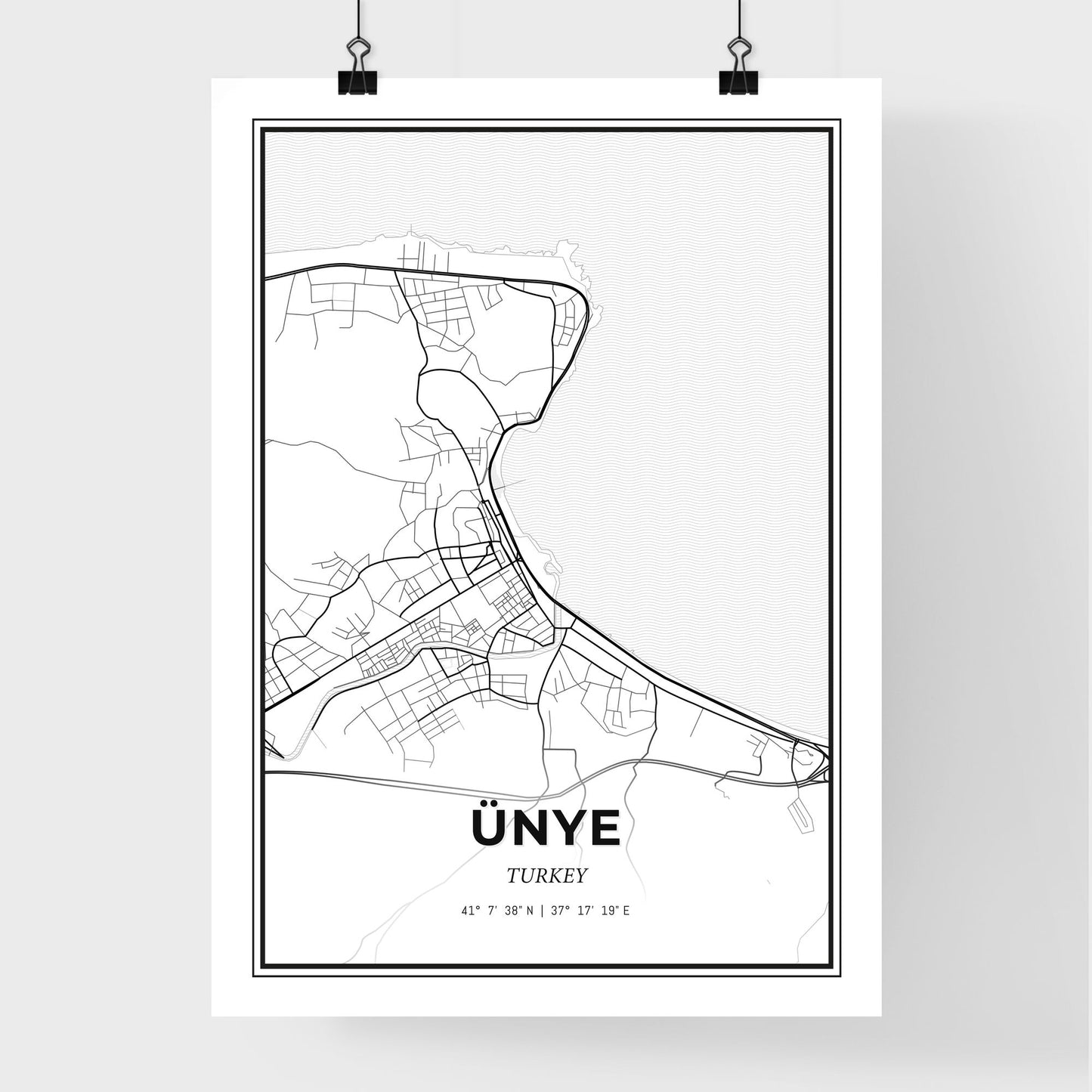 Ünye Turkey - Premium City Map Poster