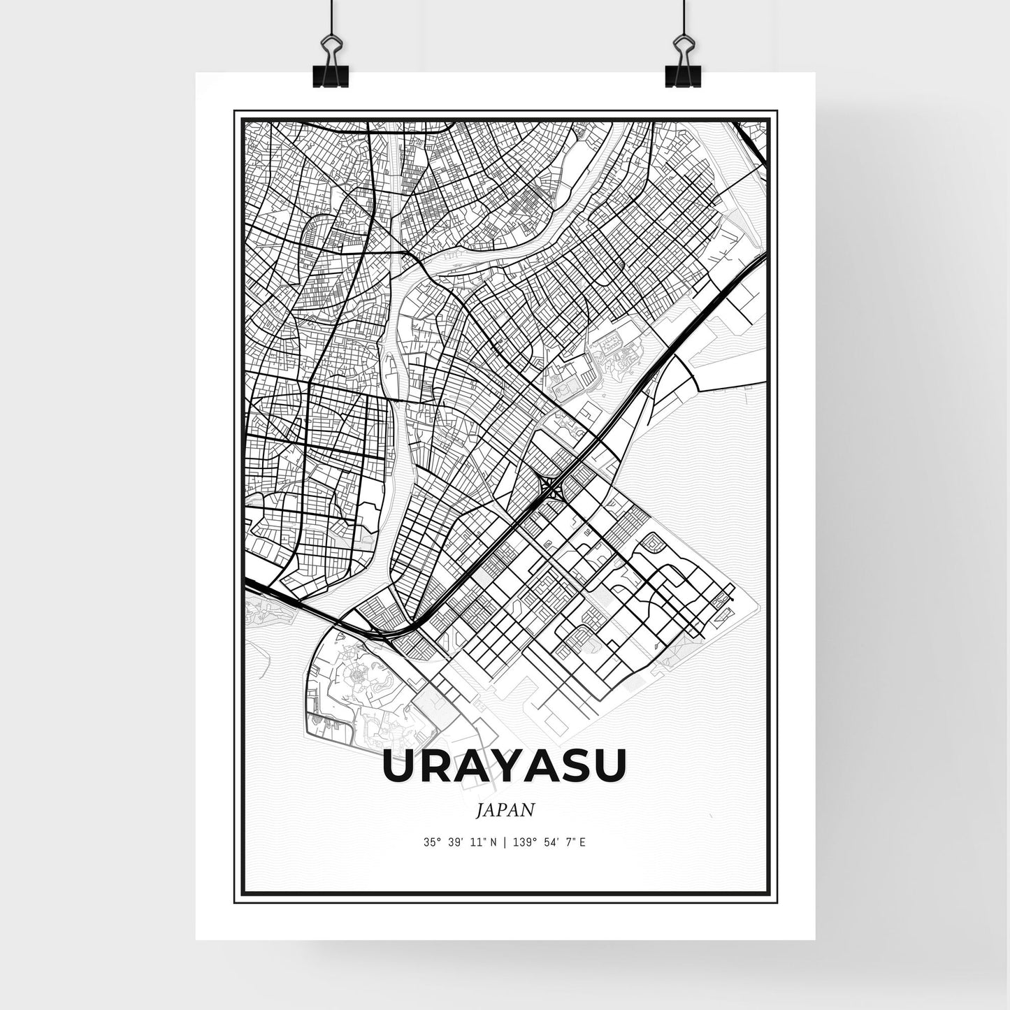 Urayasu Japan - Premium City Map Poster