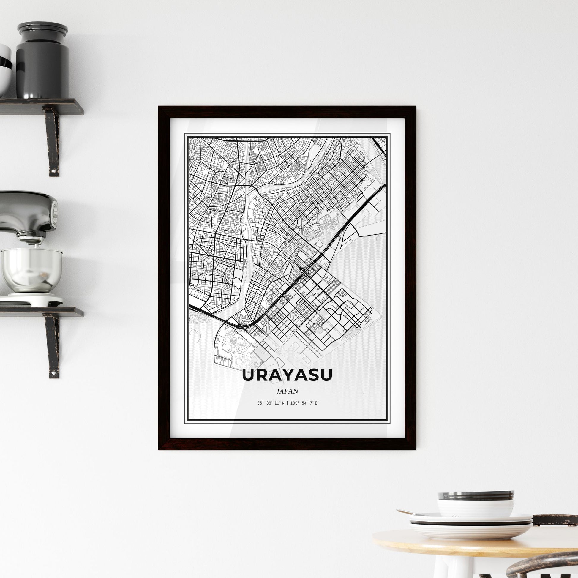 Urayasu Japan - Minimal City Map