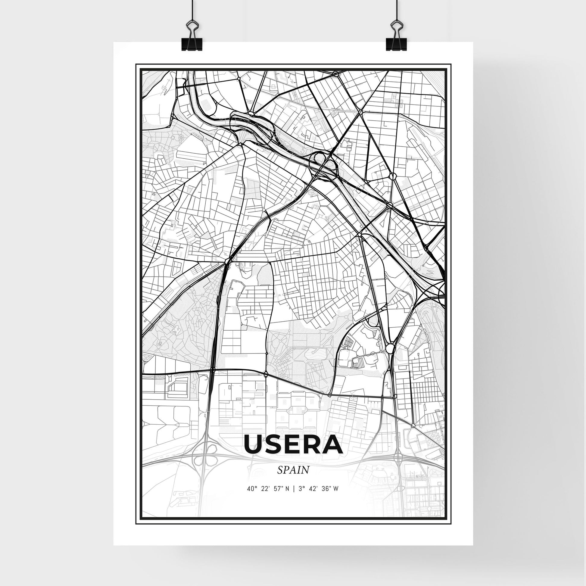 Usera Spain - Premium City Map Poster