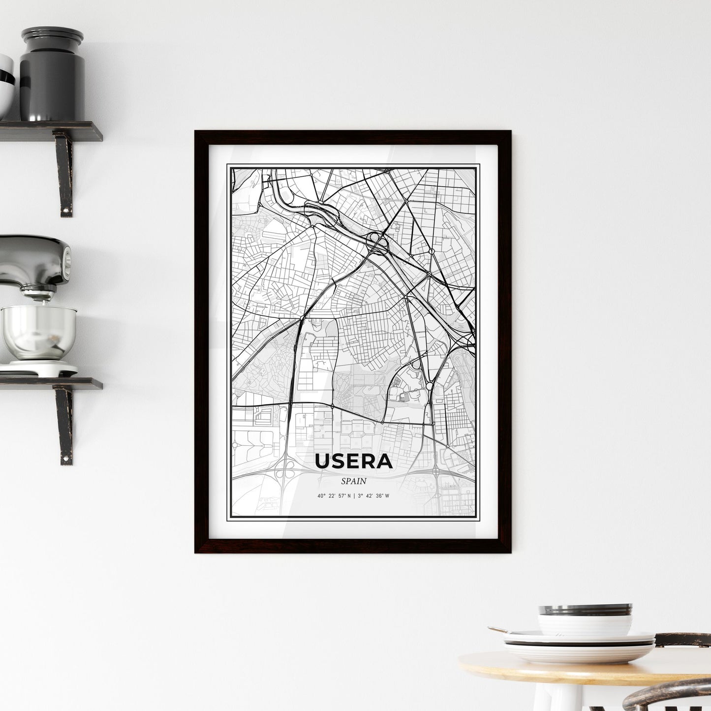 Usera Spain - Minimal City Map