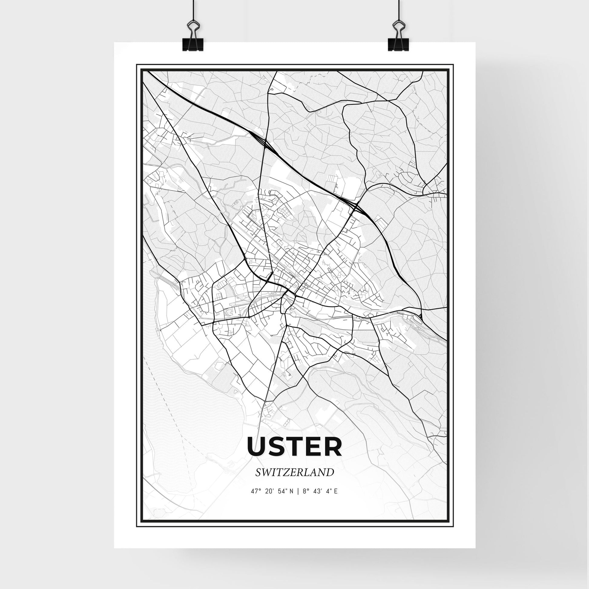 Uster Switzerland - Premium City Map Poster