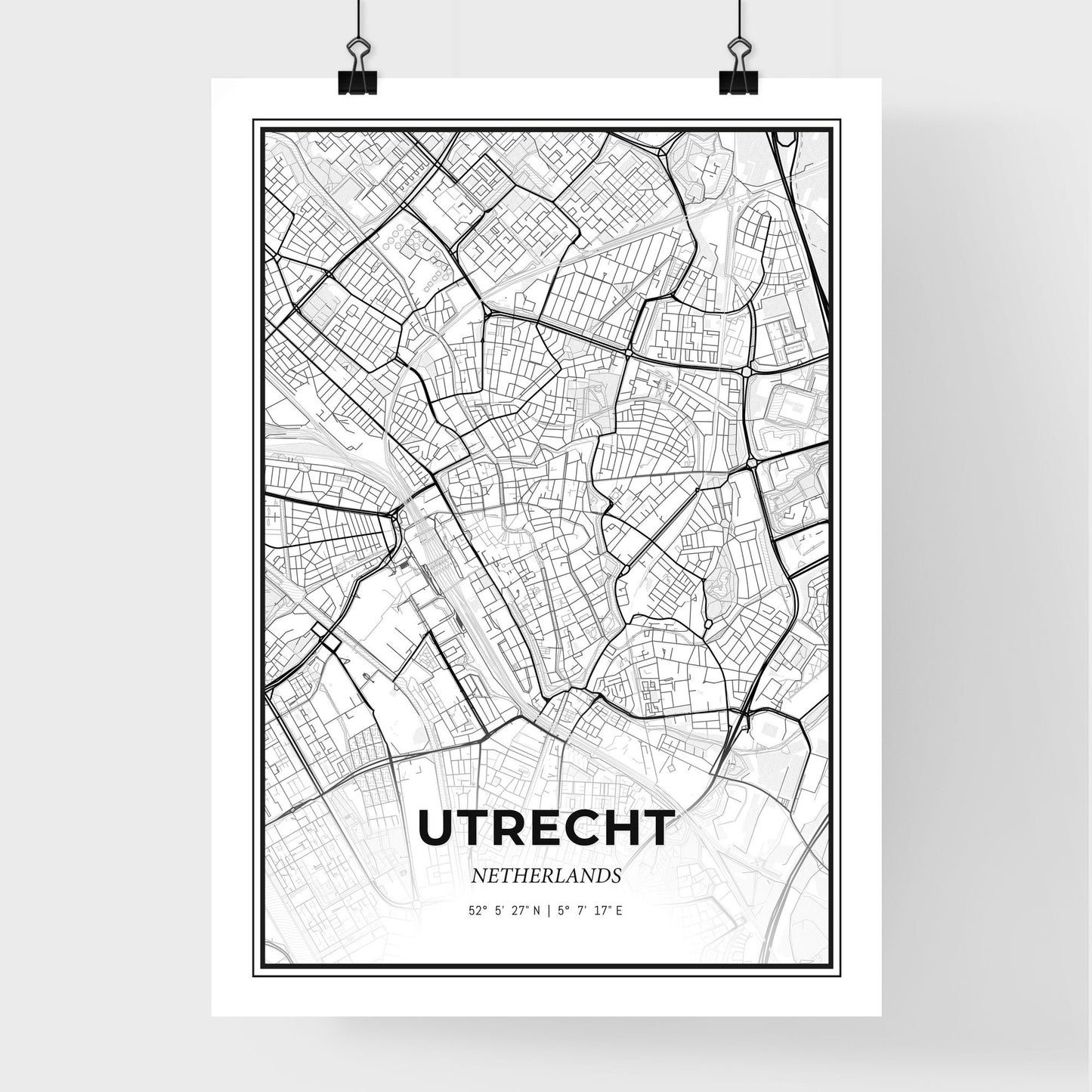  Utrecht Netherlands - Premium City Map Poster